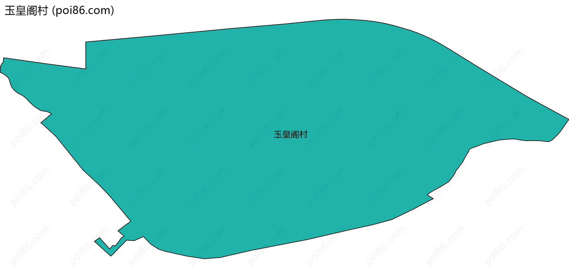 玉皇阁村边界地图