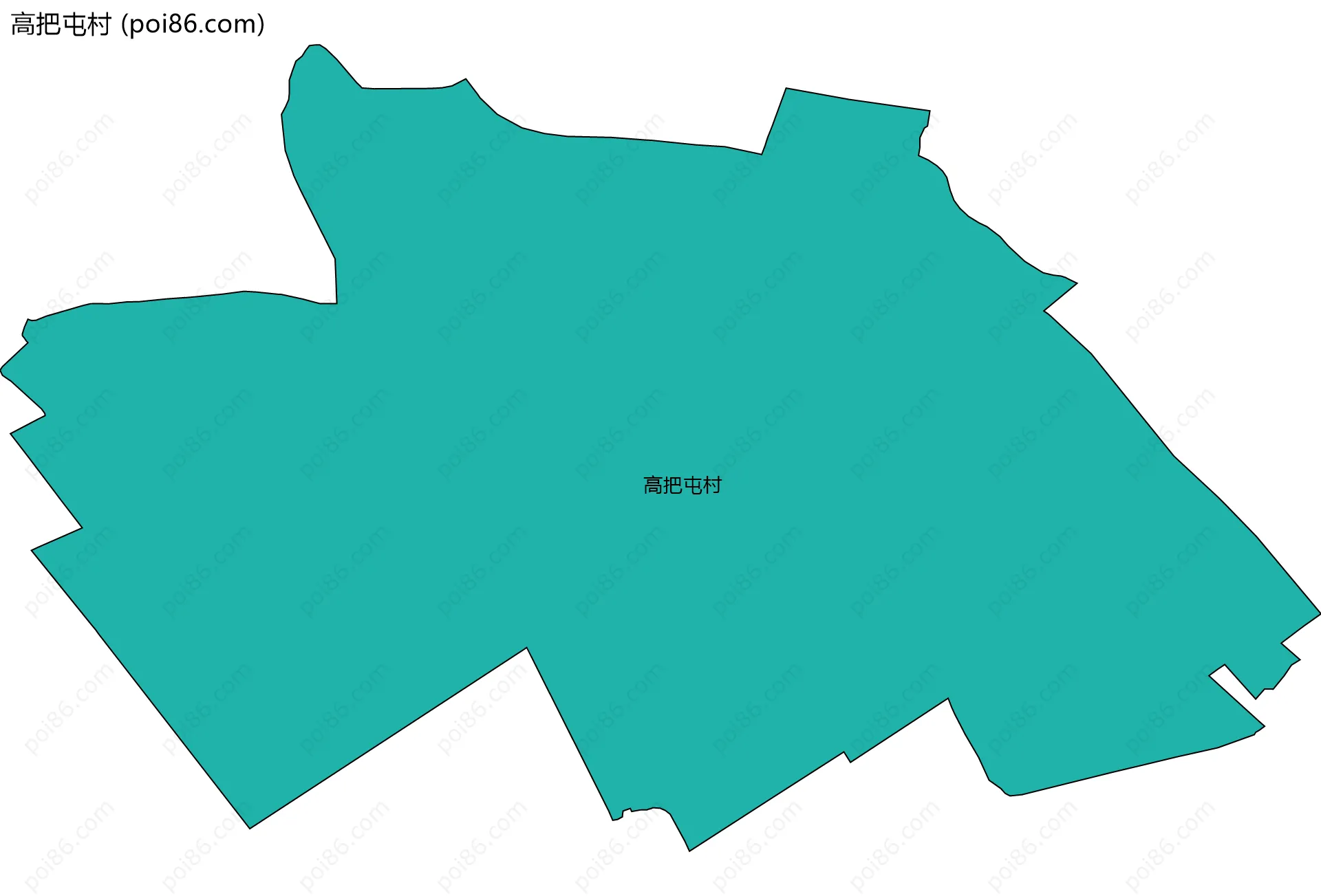 高把屯村边界地图