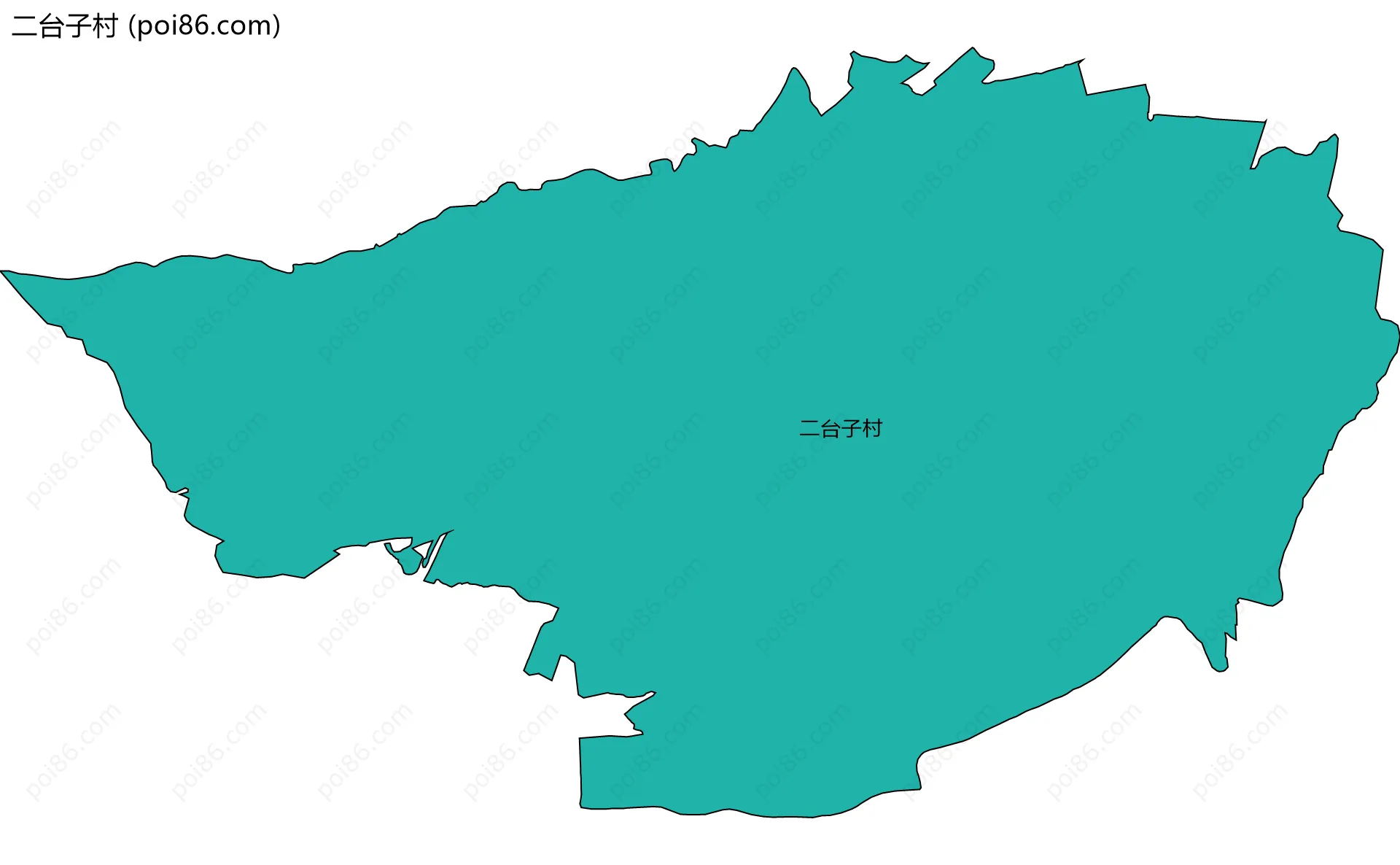 二台子村边界地图