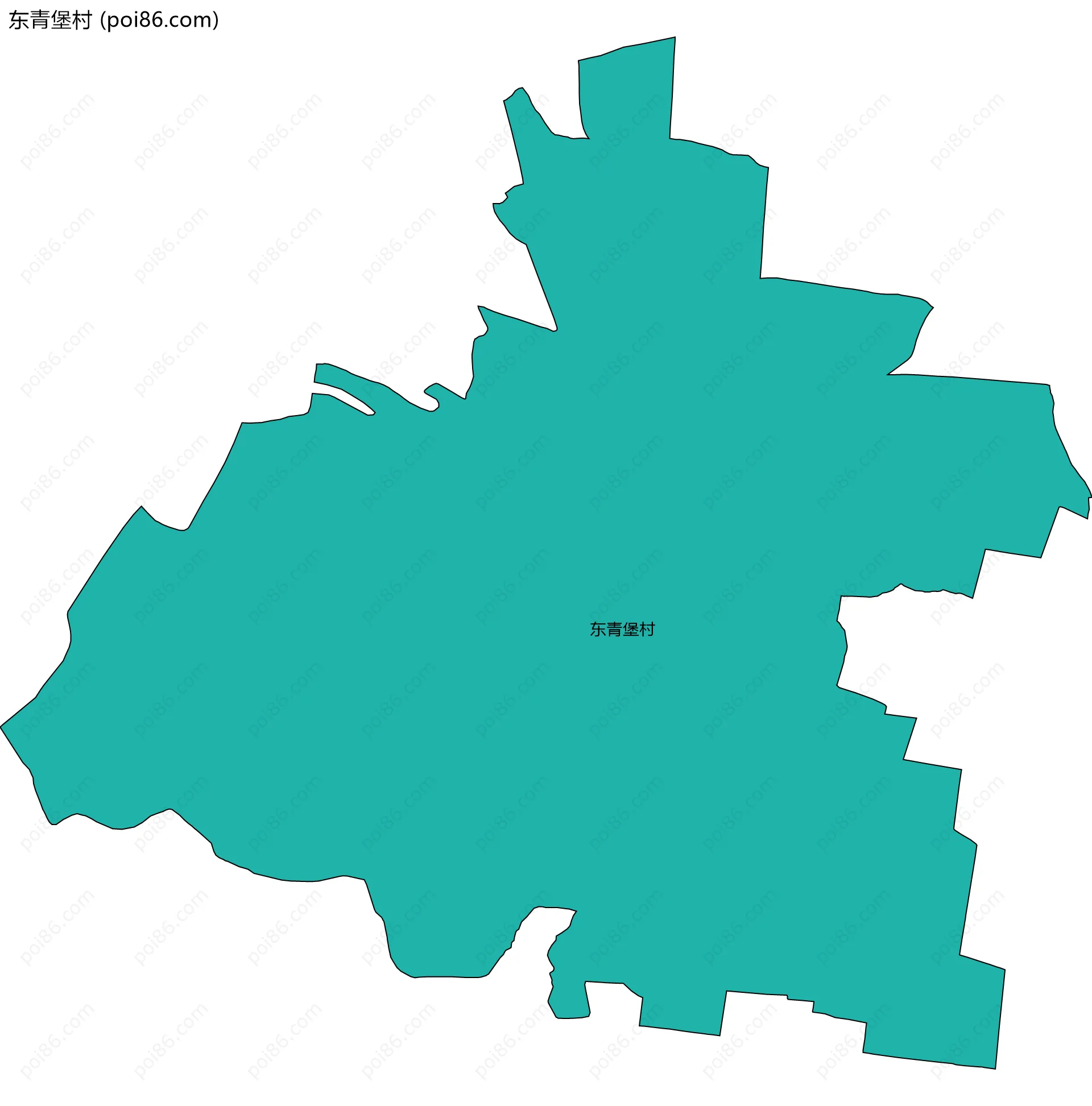 东青堡村边界地图