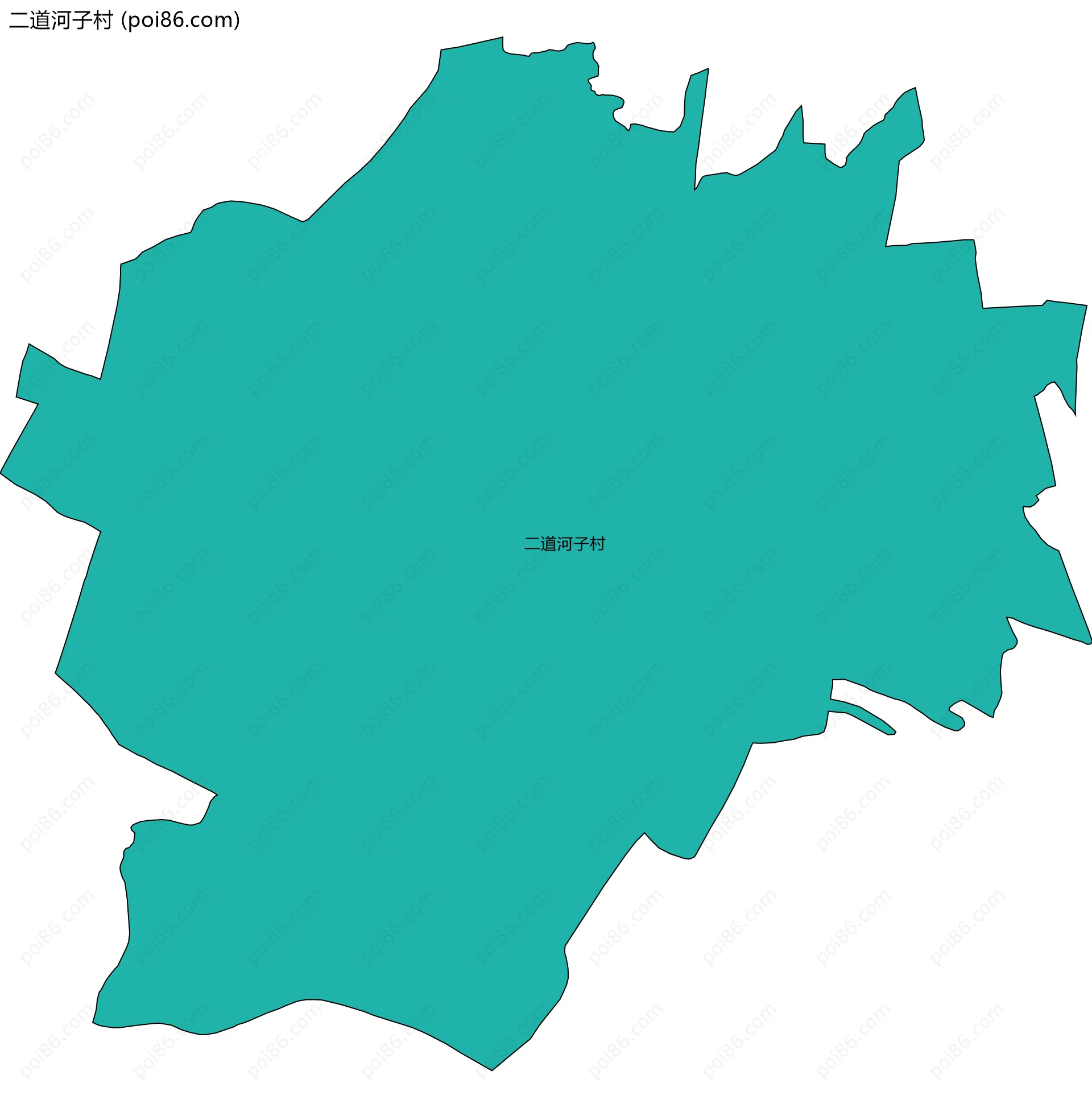 二道河子村边界地图