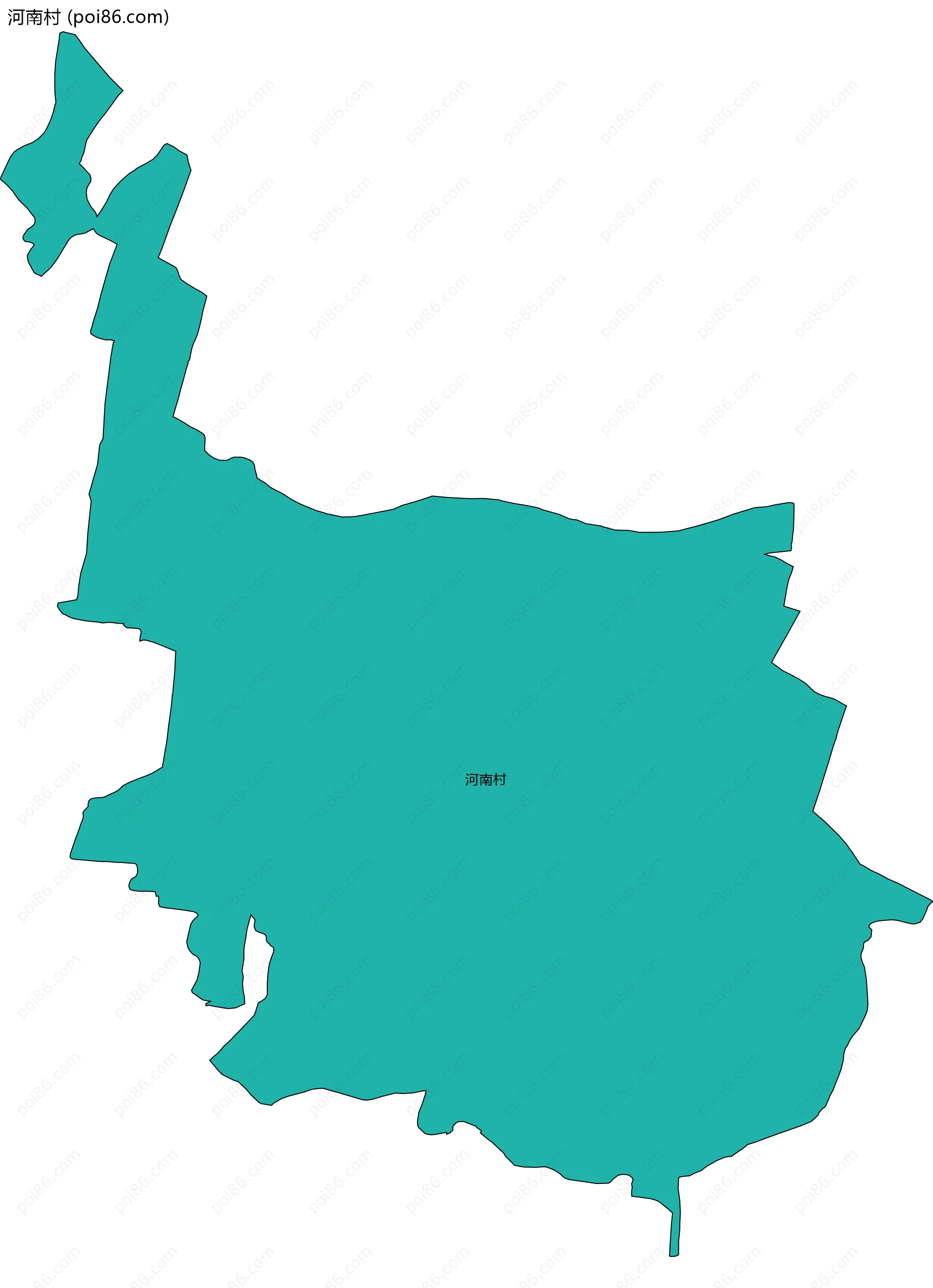 河南村边界地图