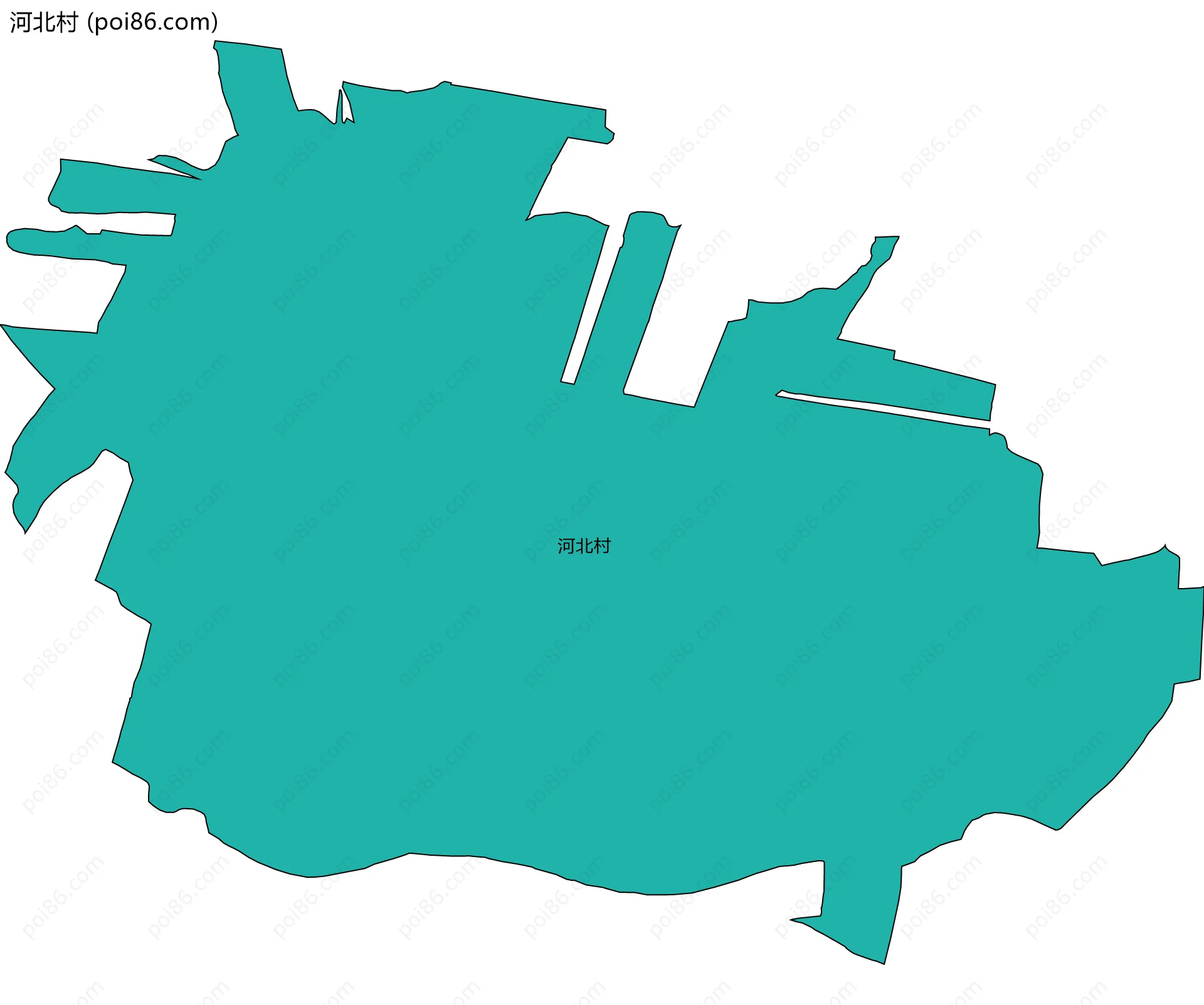 河北村边界地图