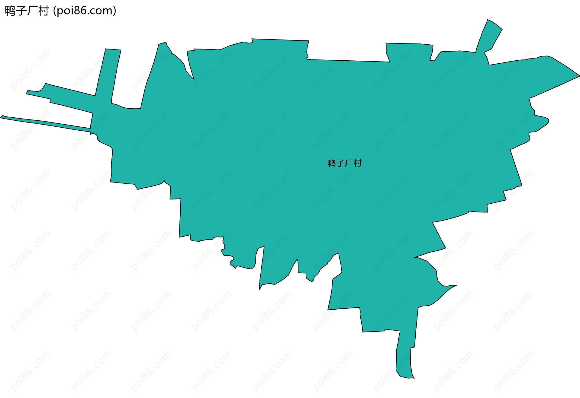 鸭子厂村边界地图