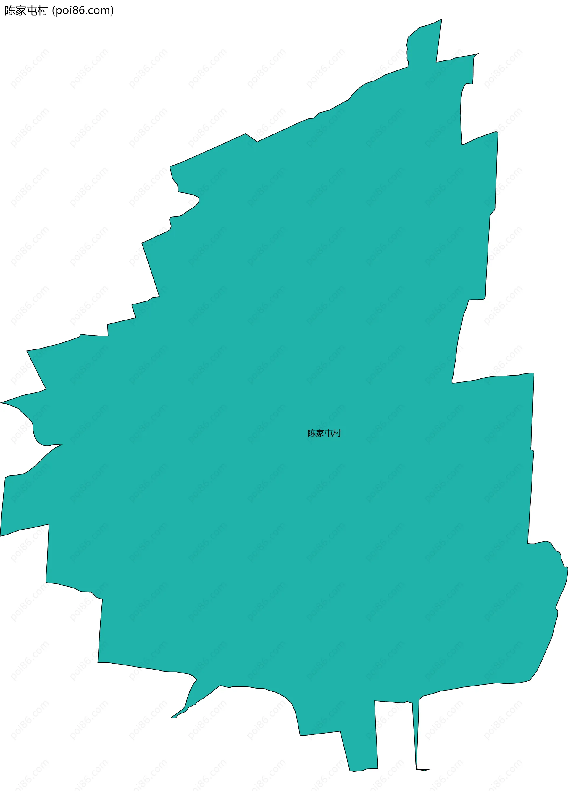 陈家屯村边界地图