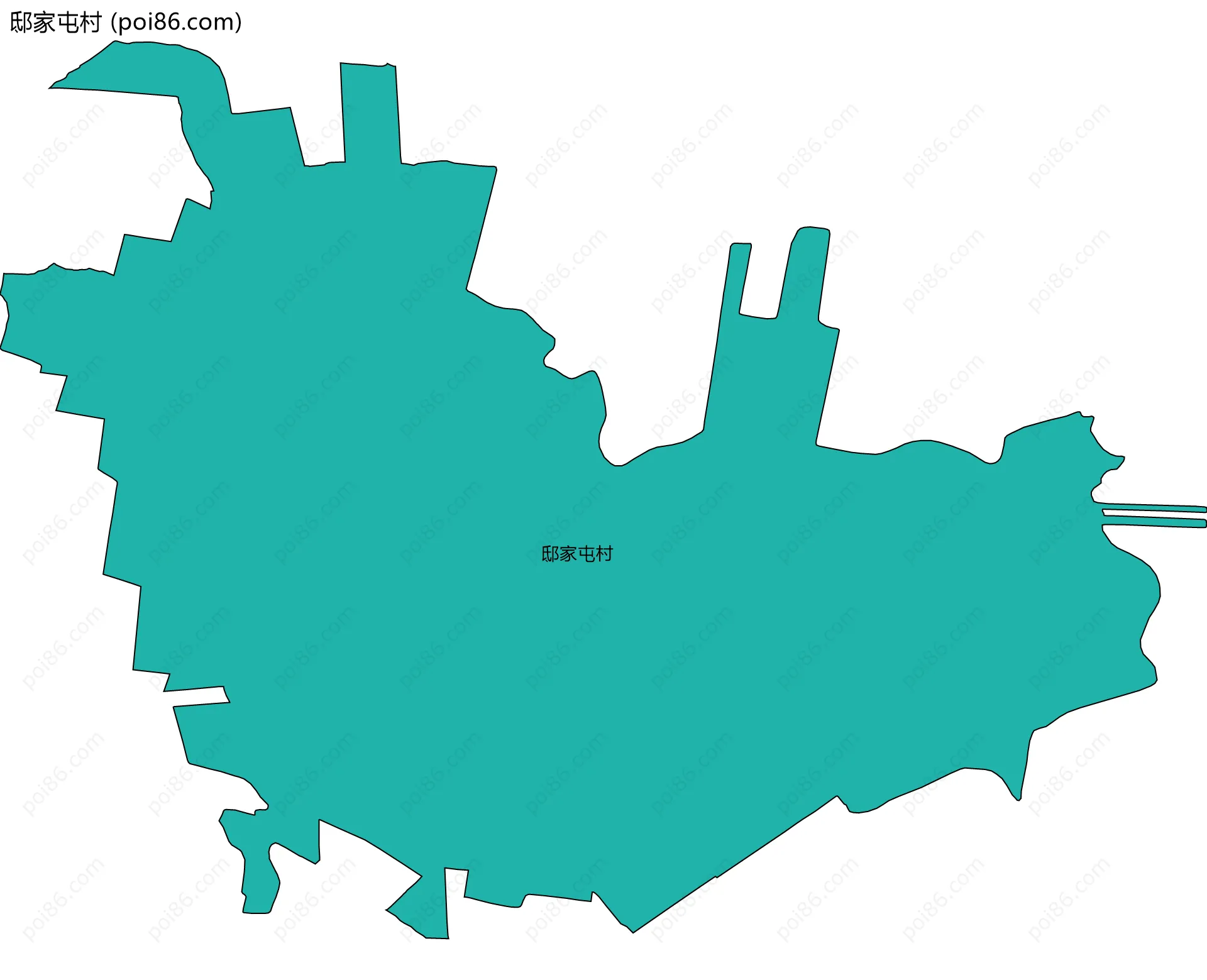 邸家屯村边界地图