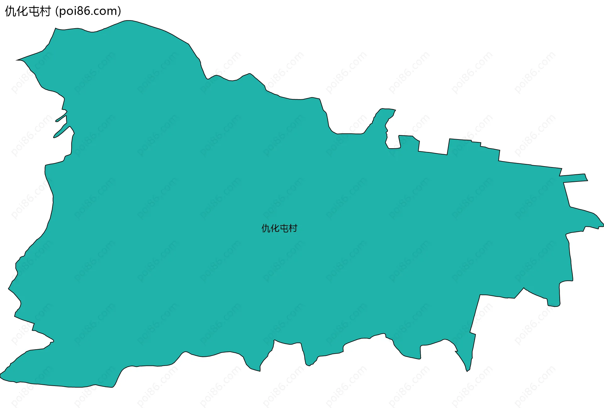 仇化屯村边界地图