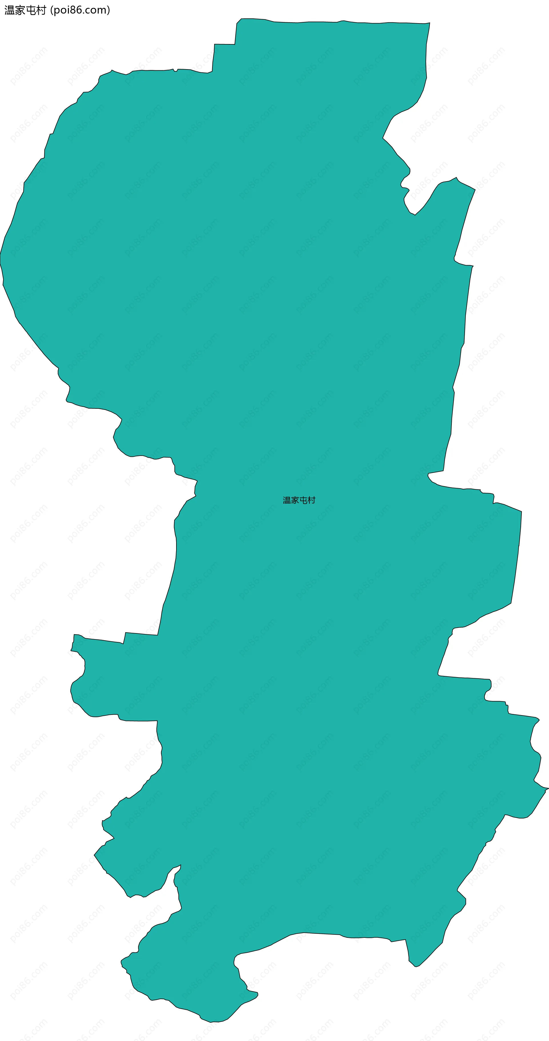 温家屯村边界地图