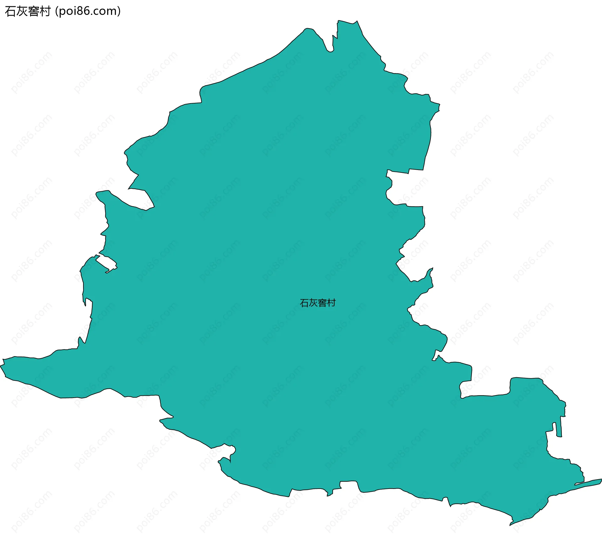 石灰窖村边界地图