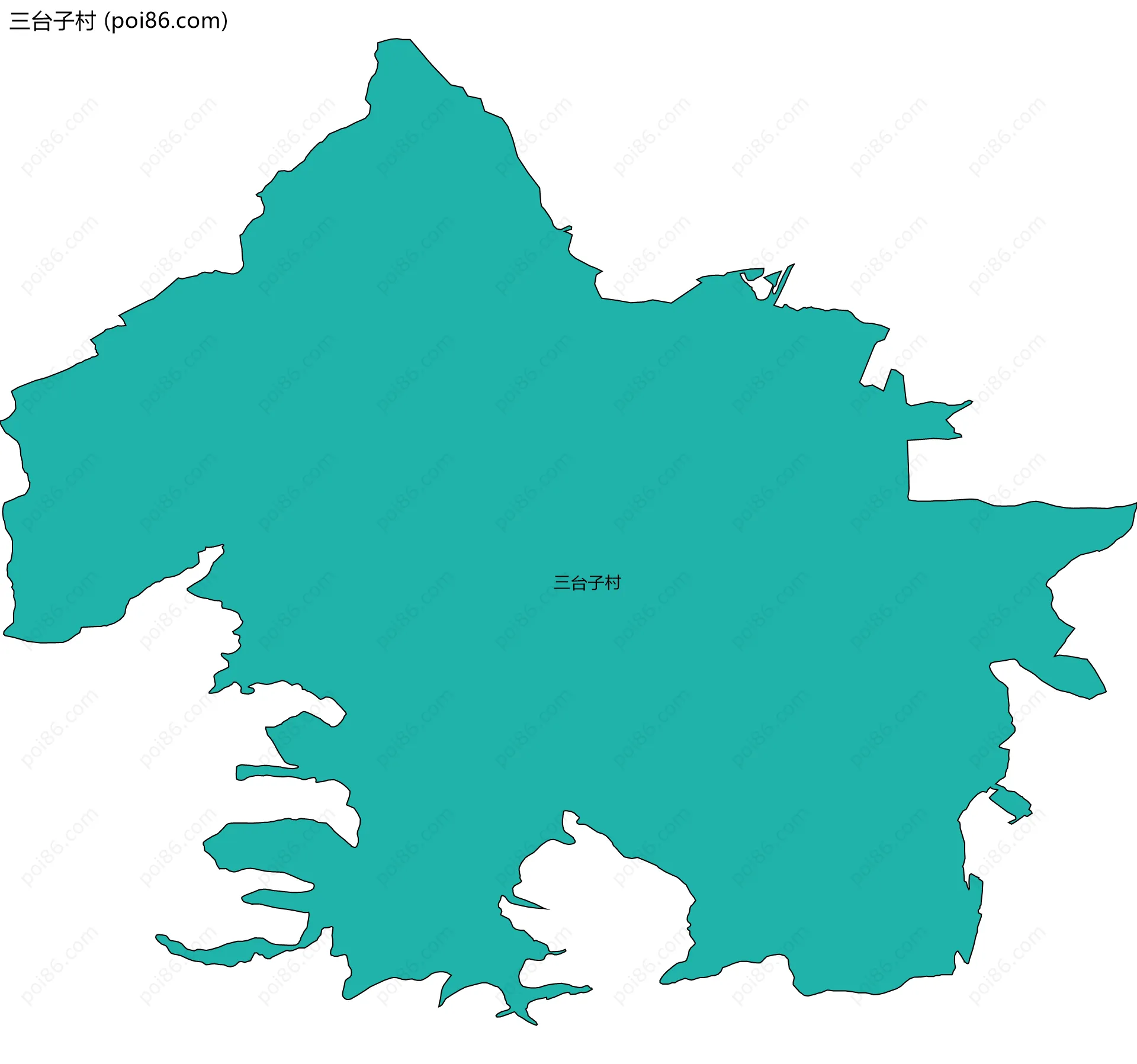 三台子村边界地图