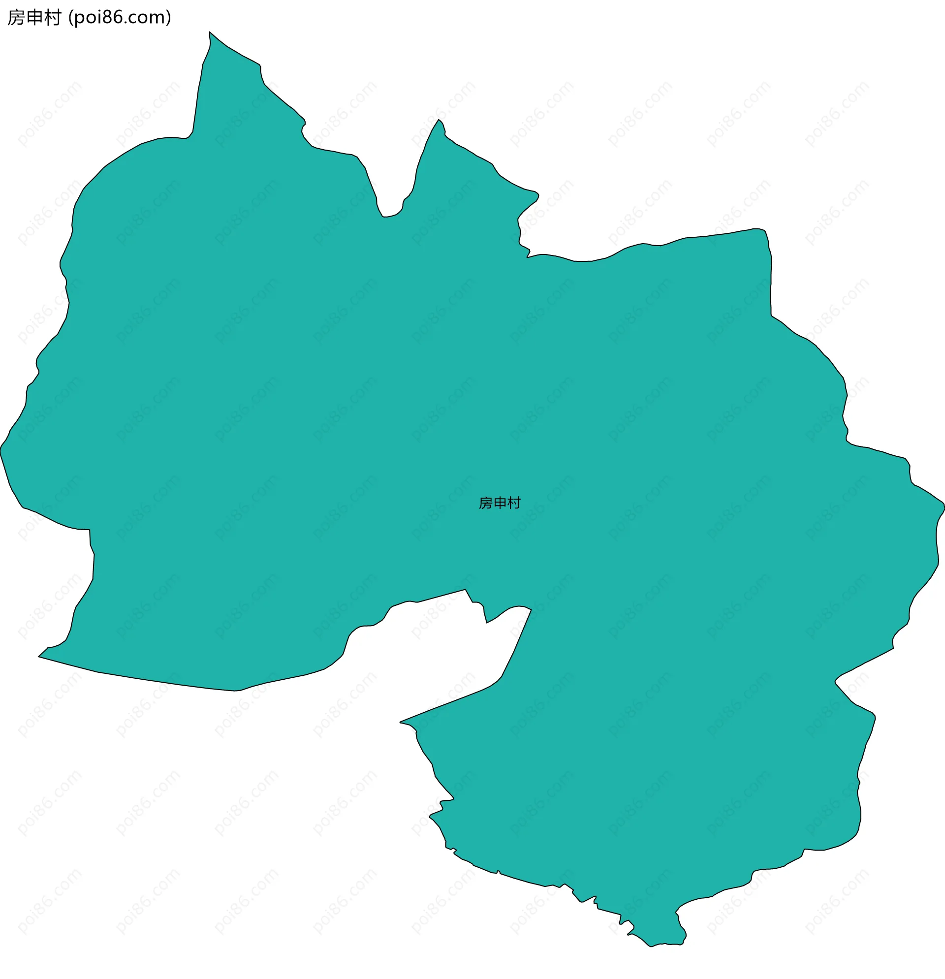 房申村边界地图