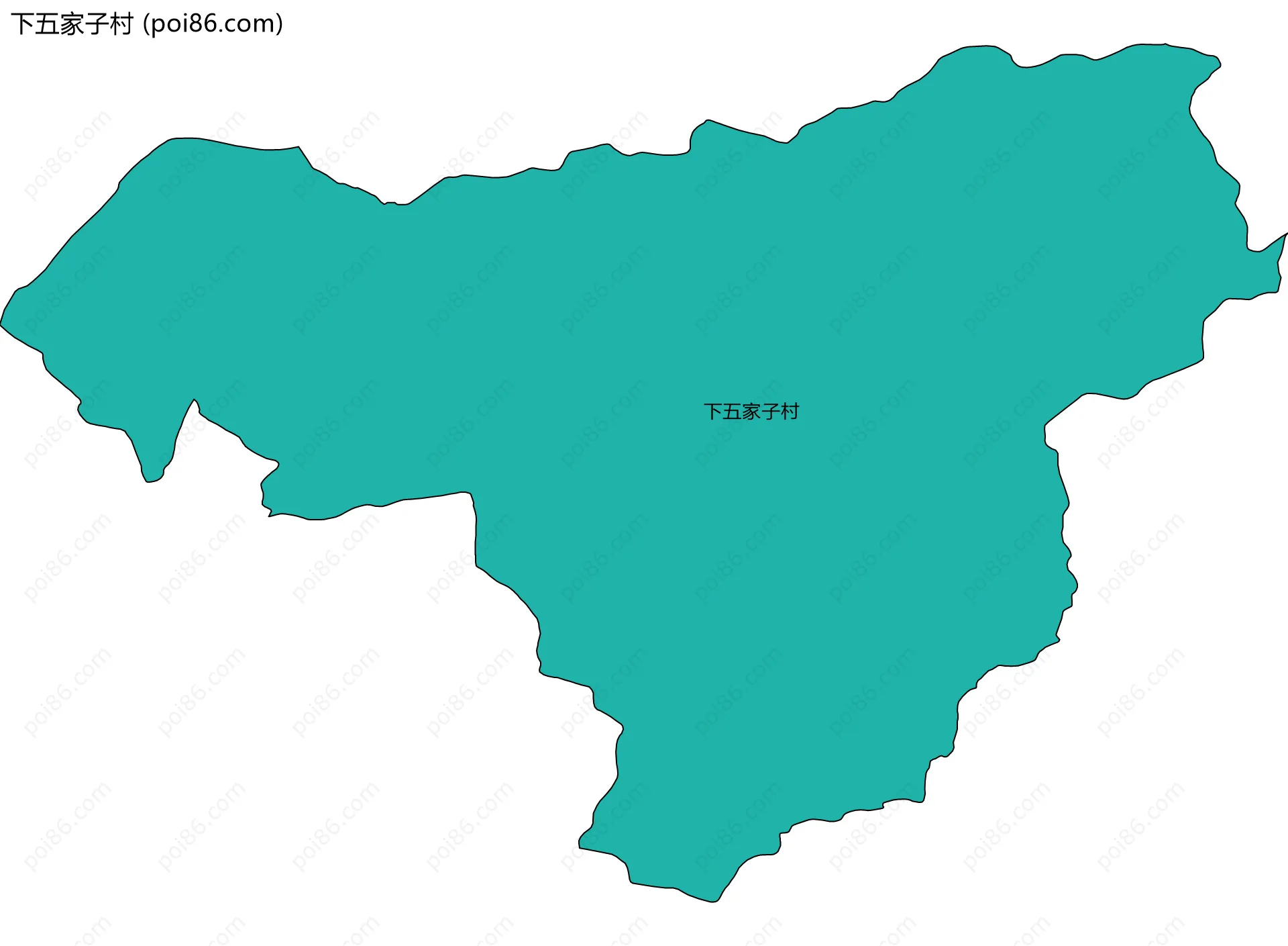 下五家子村边界地图
