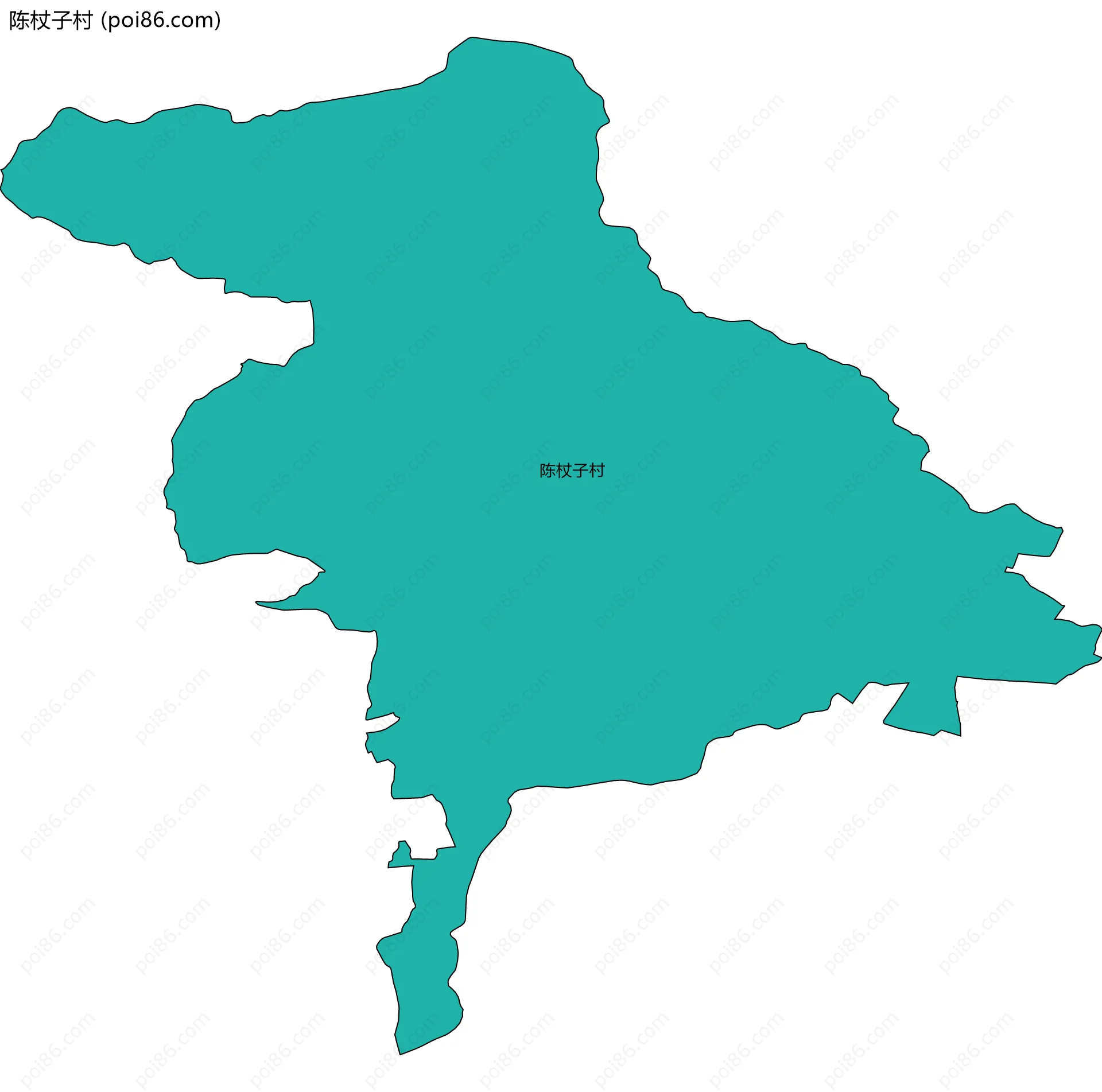 陈杖子村边界地图