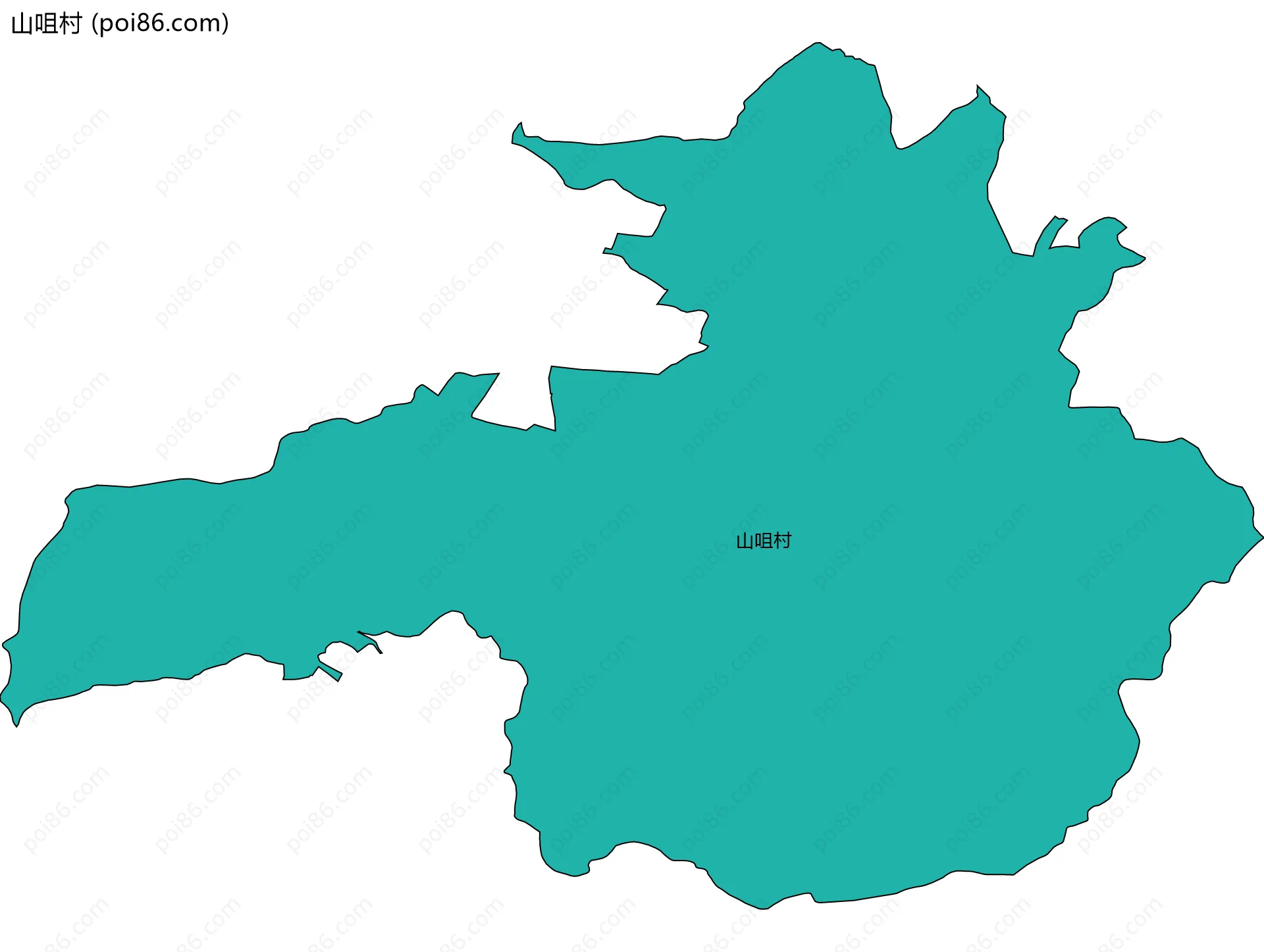 山咀村边界地图