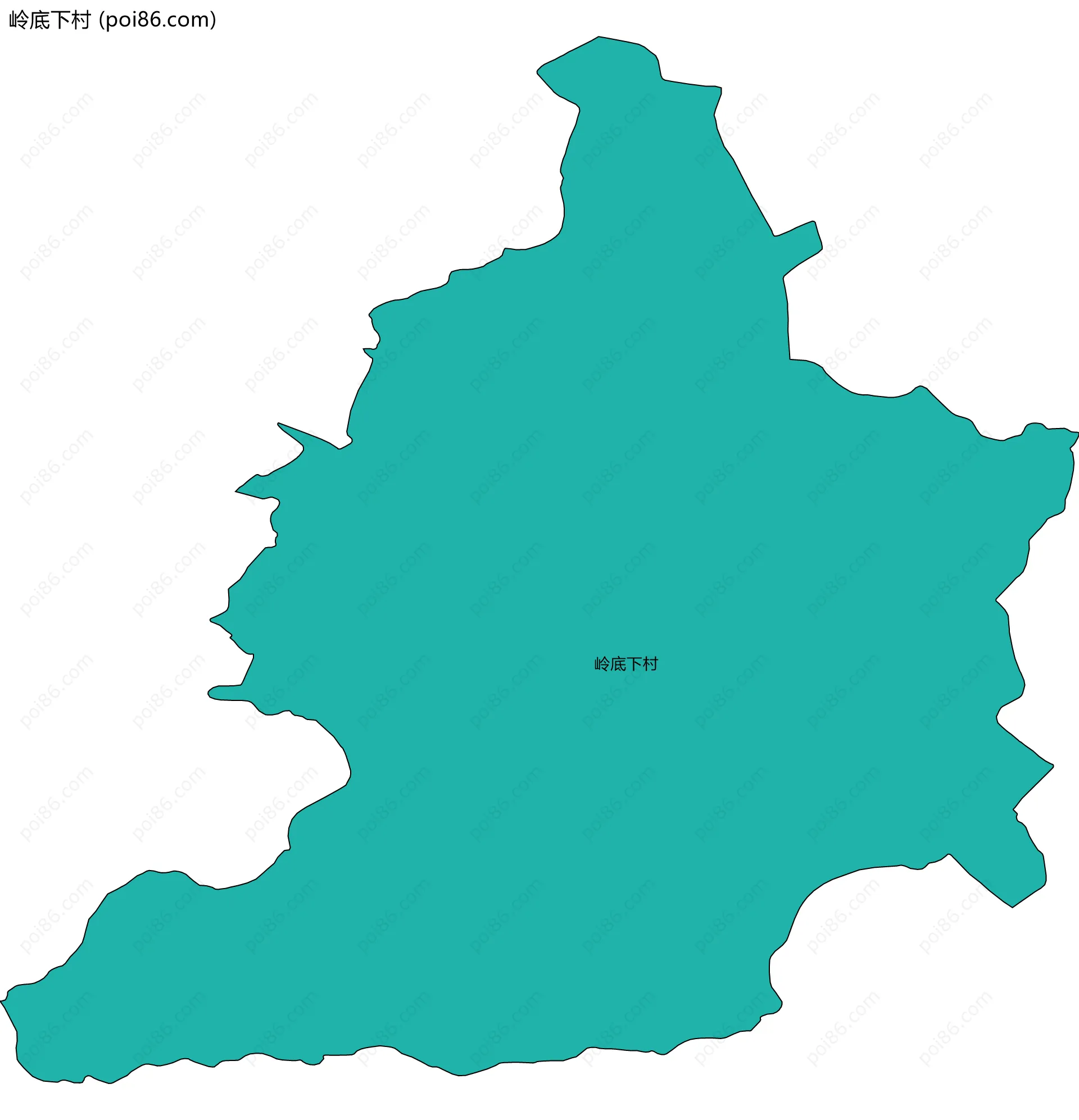 岭底下村边界地图