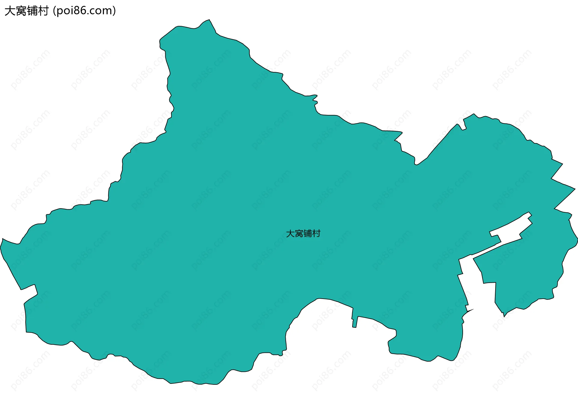 大窝铺村边界地图