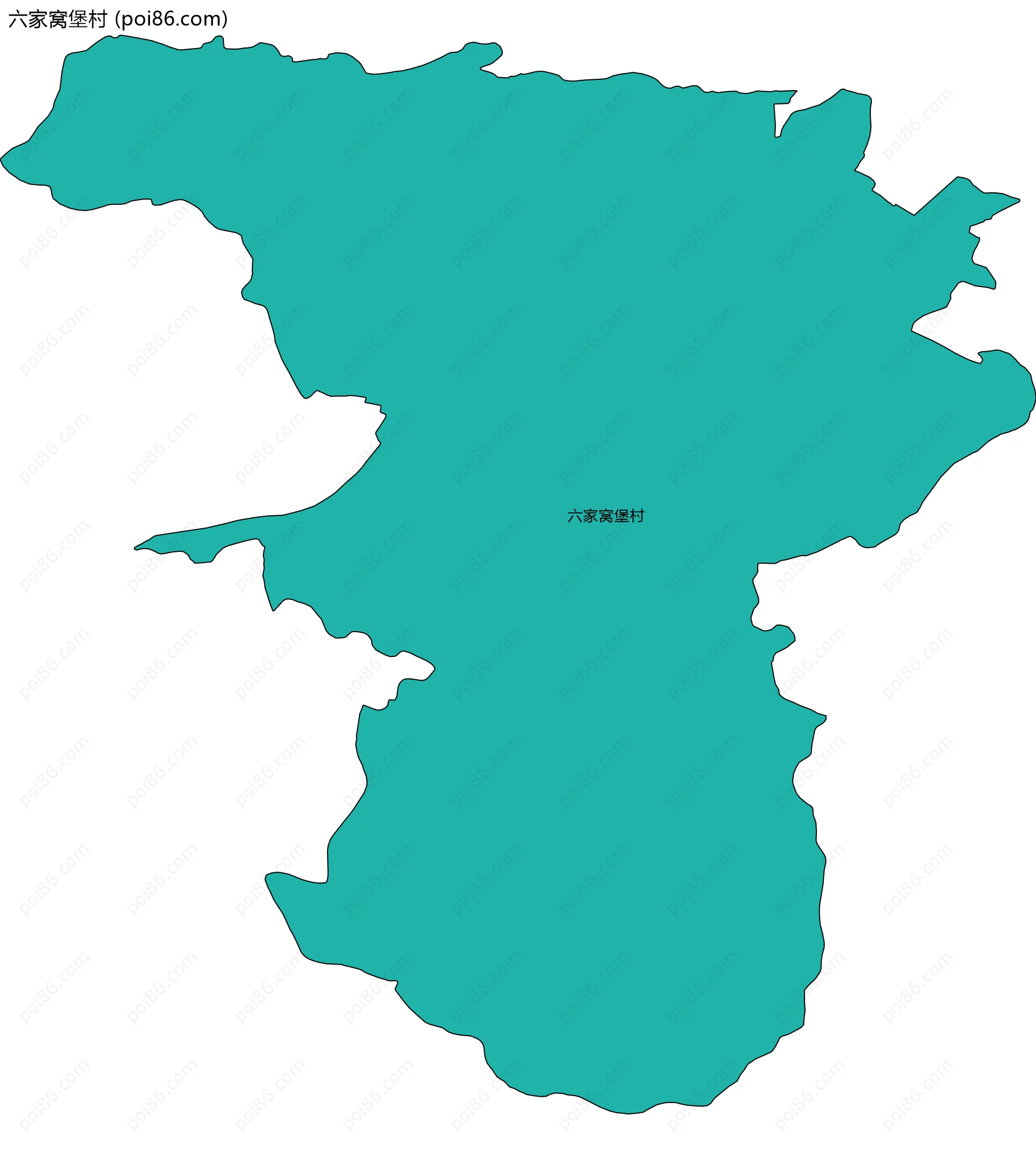 六家窝堡村边界地图