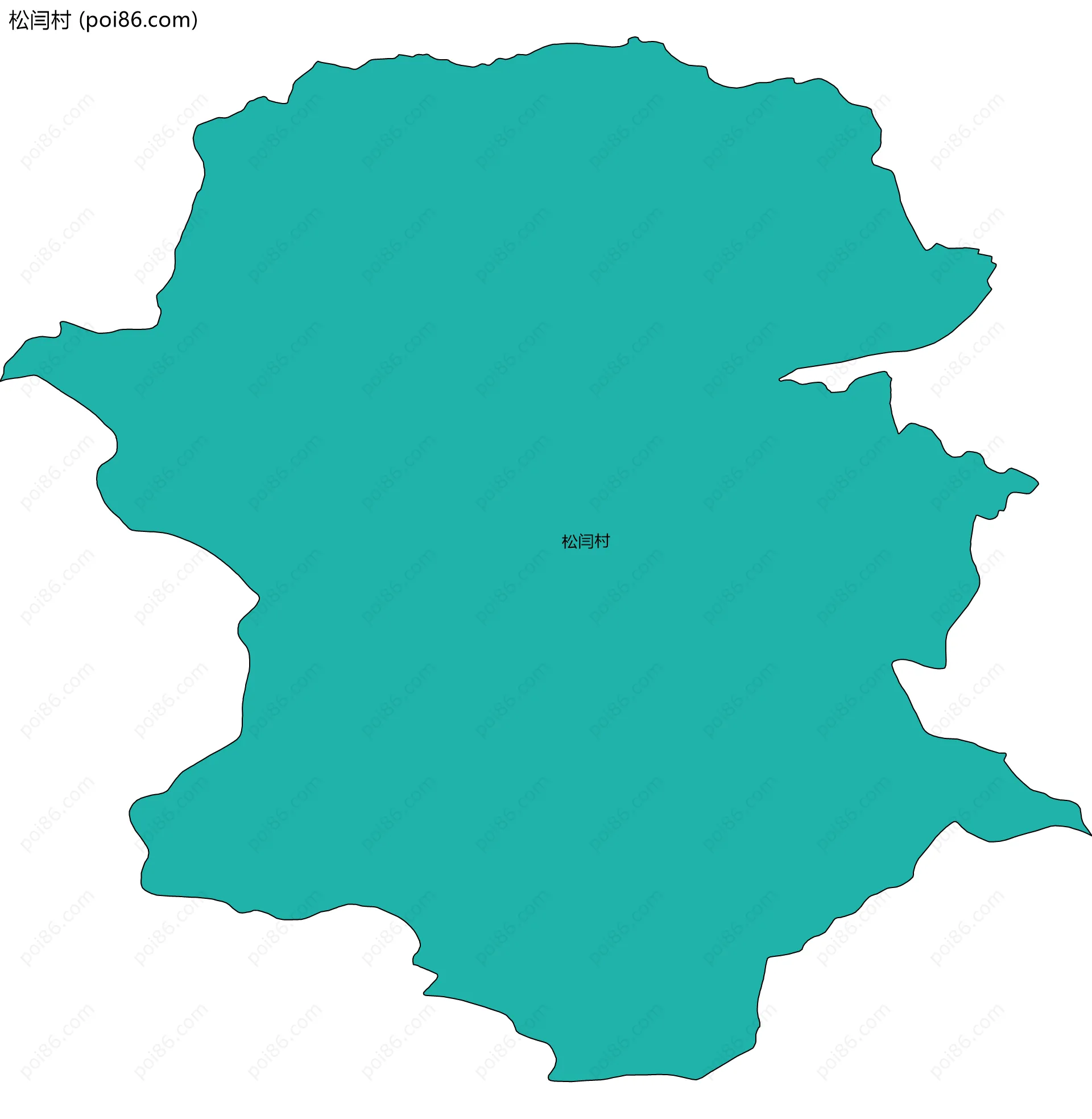 松闫村边界地图