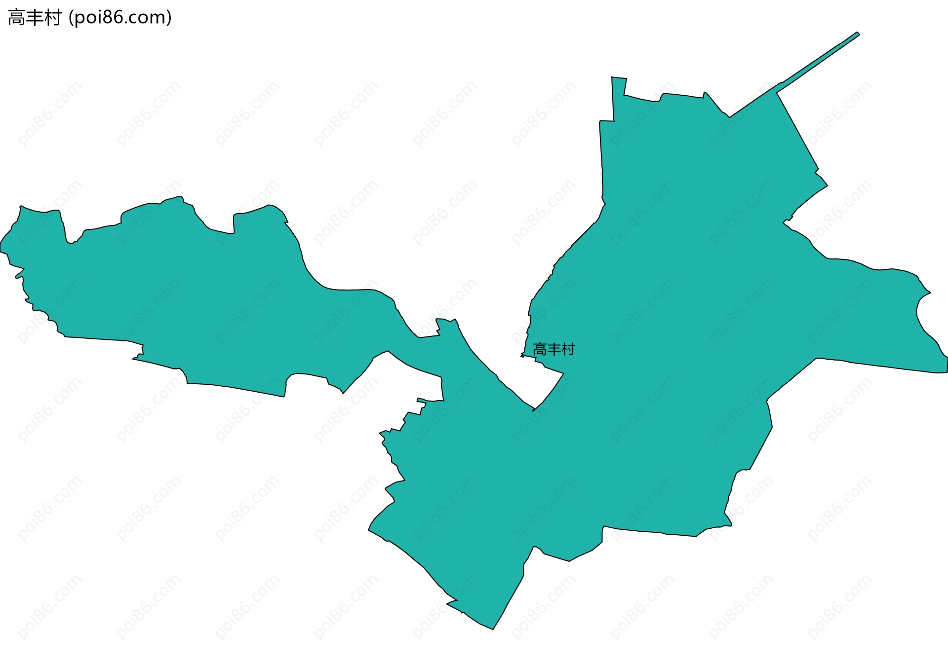 高丰村边界地图