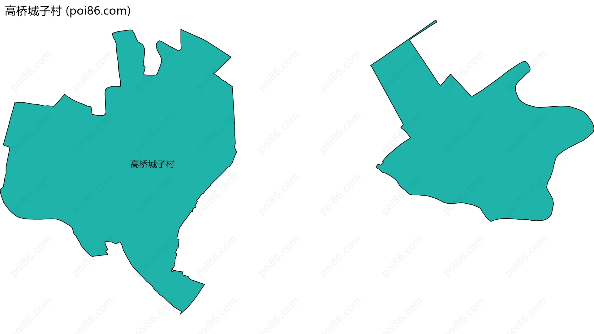 高桥城子村边界地图