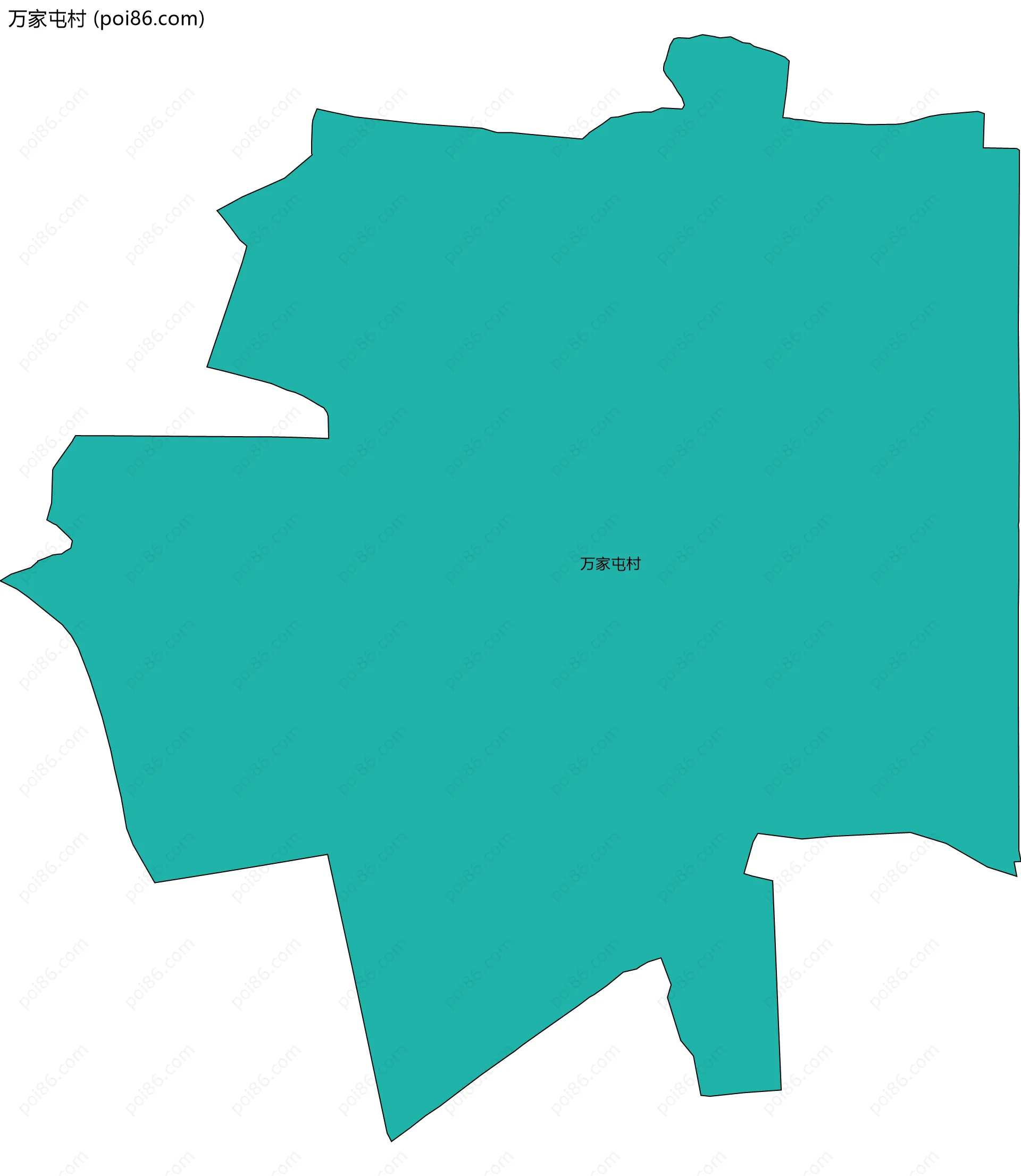 万家屯村边界地图