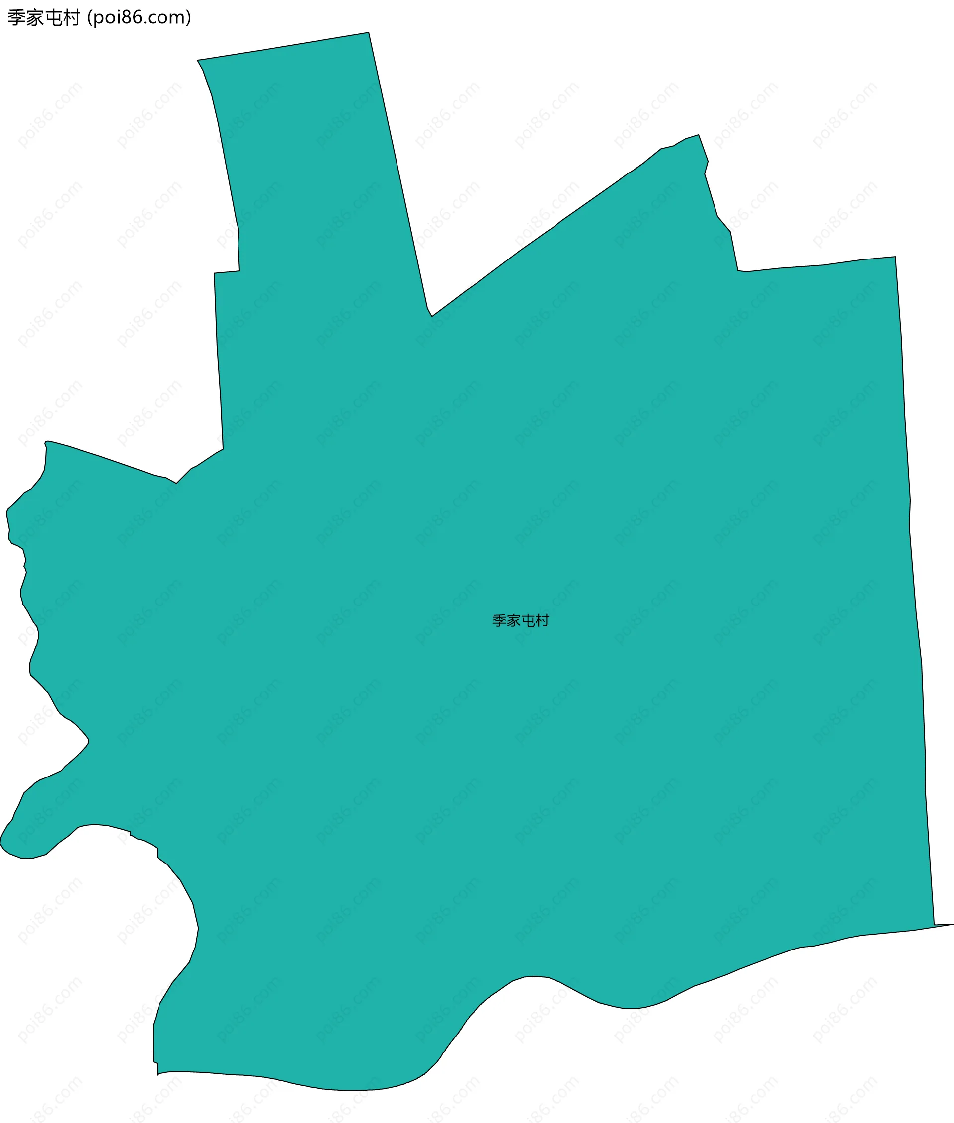 季家屯村边界地图