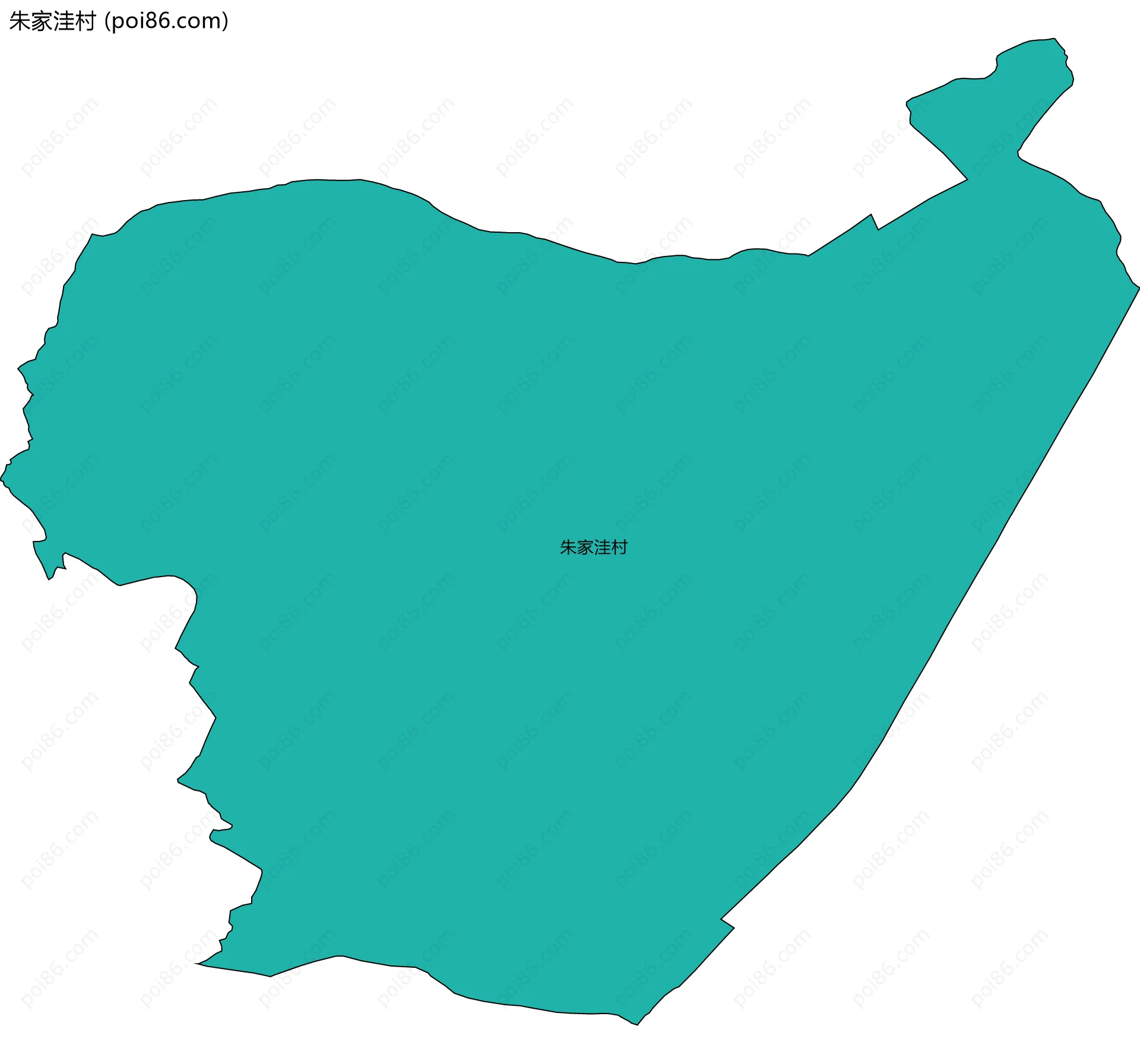 朱家洼村边界地图