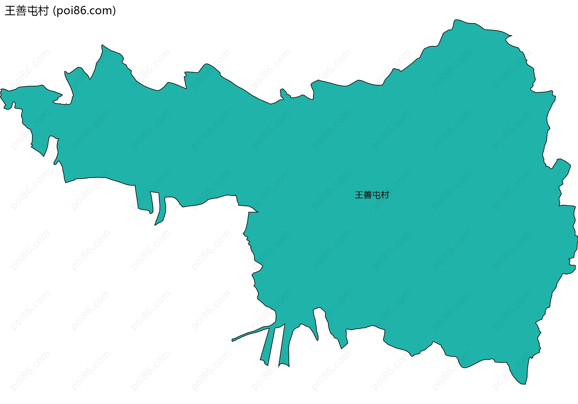 王善屯村边界地图
