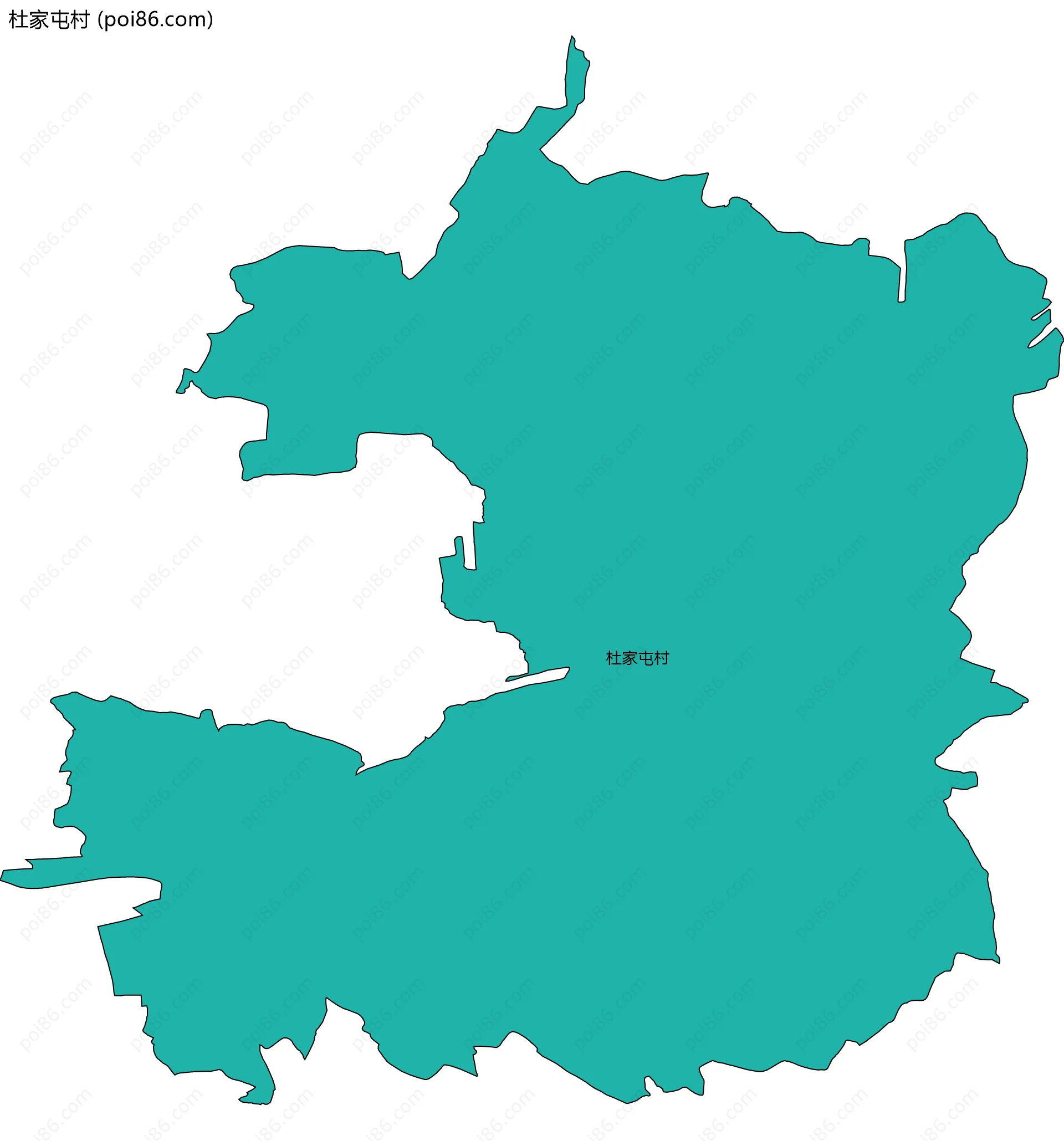 杜家屯村边界地图