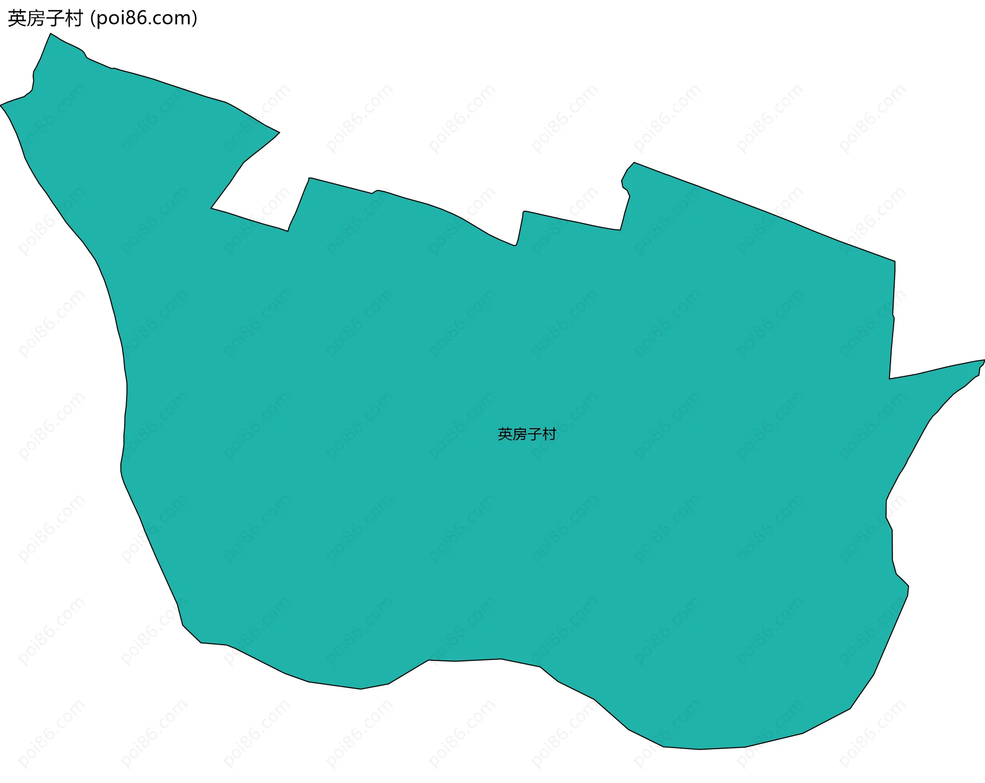 英房子村边界地图
