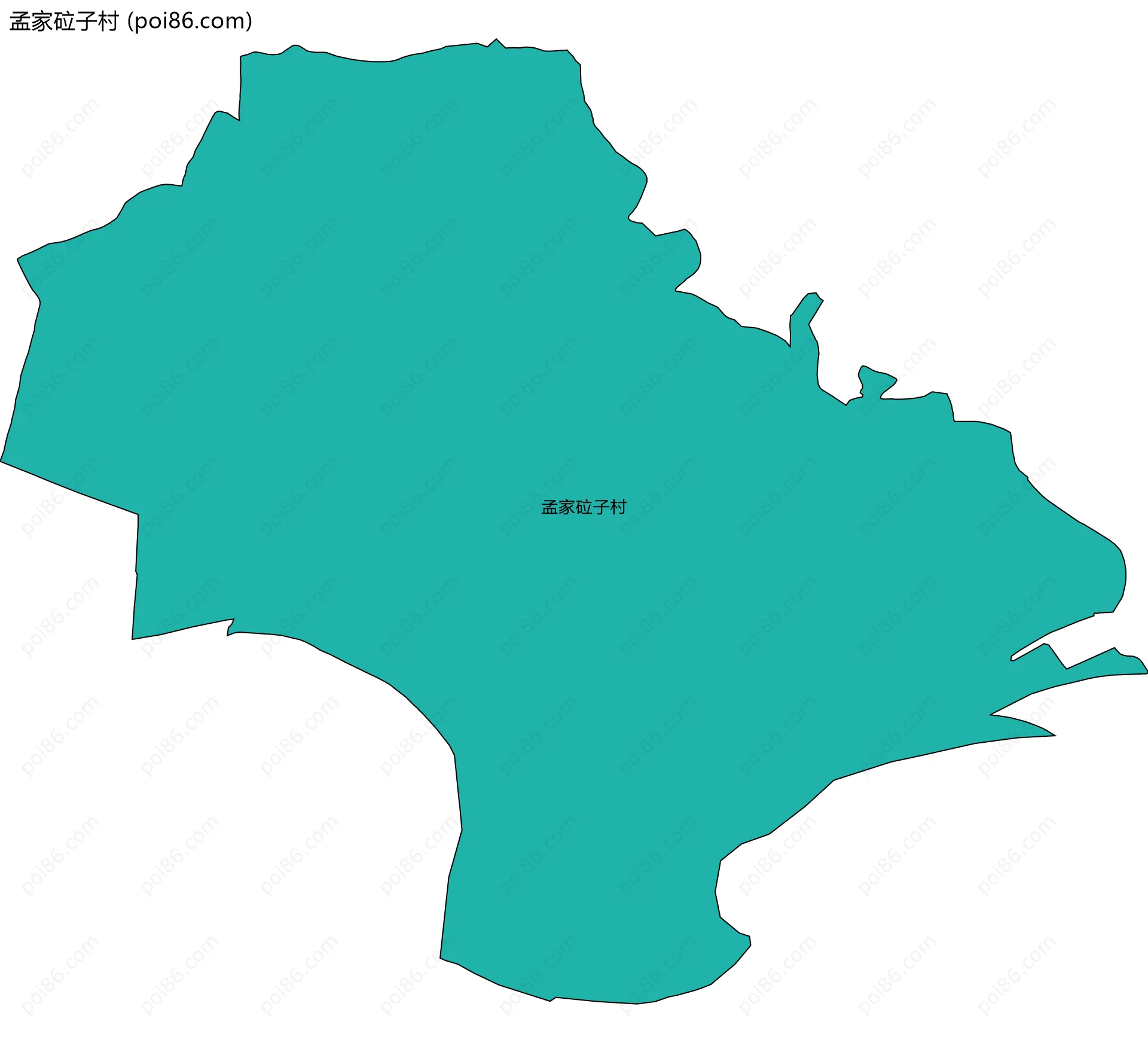 孟家砬子村边界地图