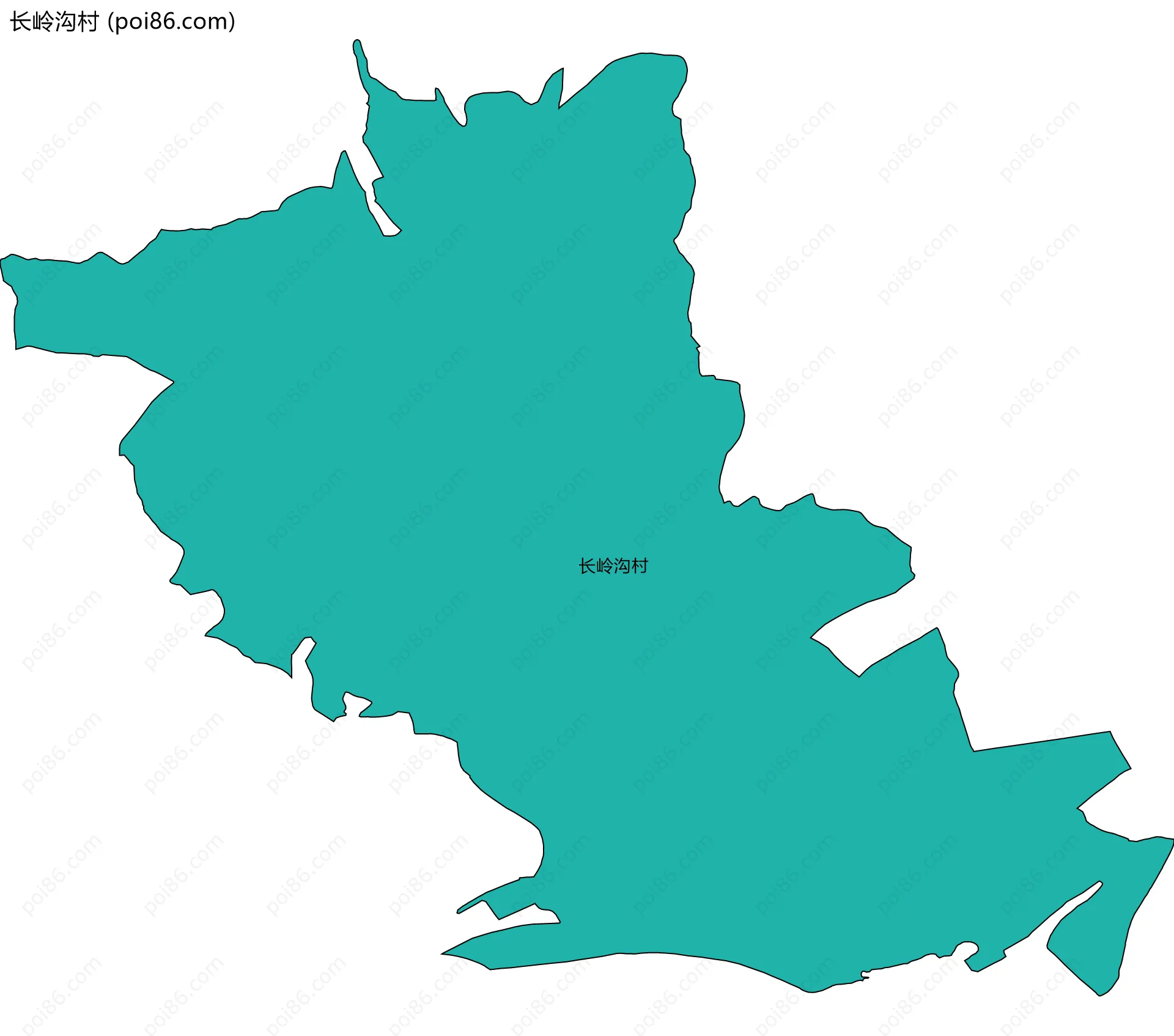 长岭沟村边界地图