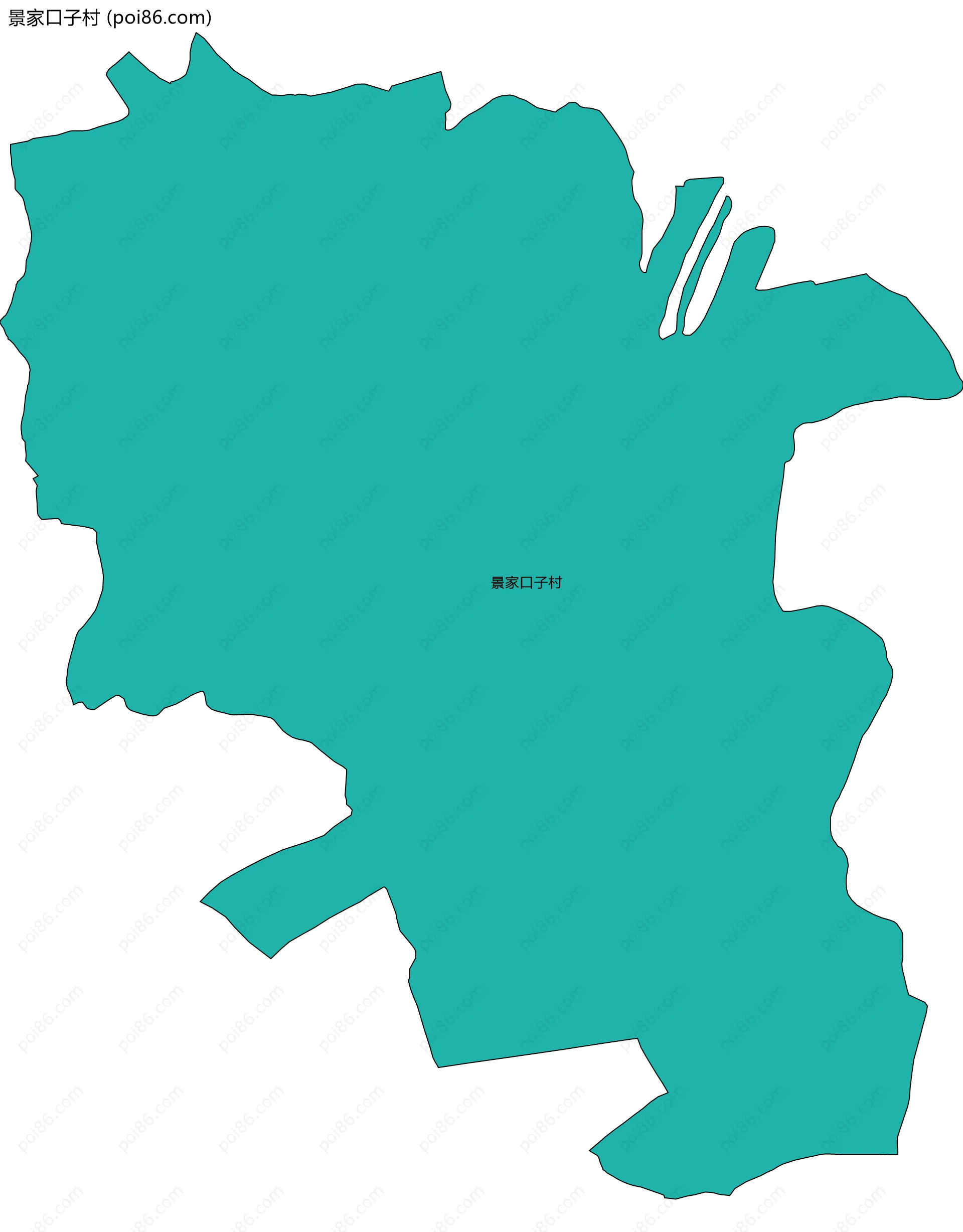 景家口子村边界地图