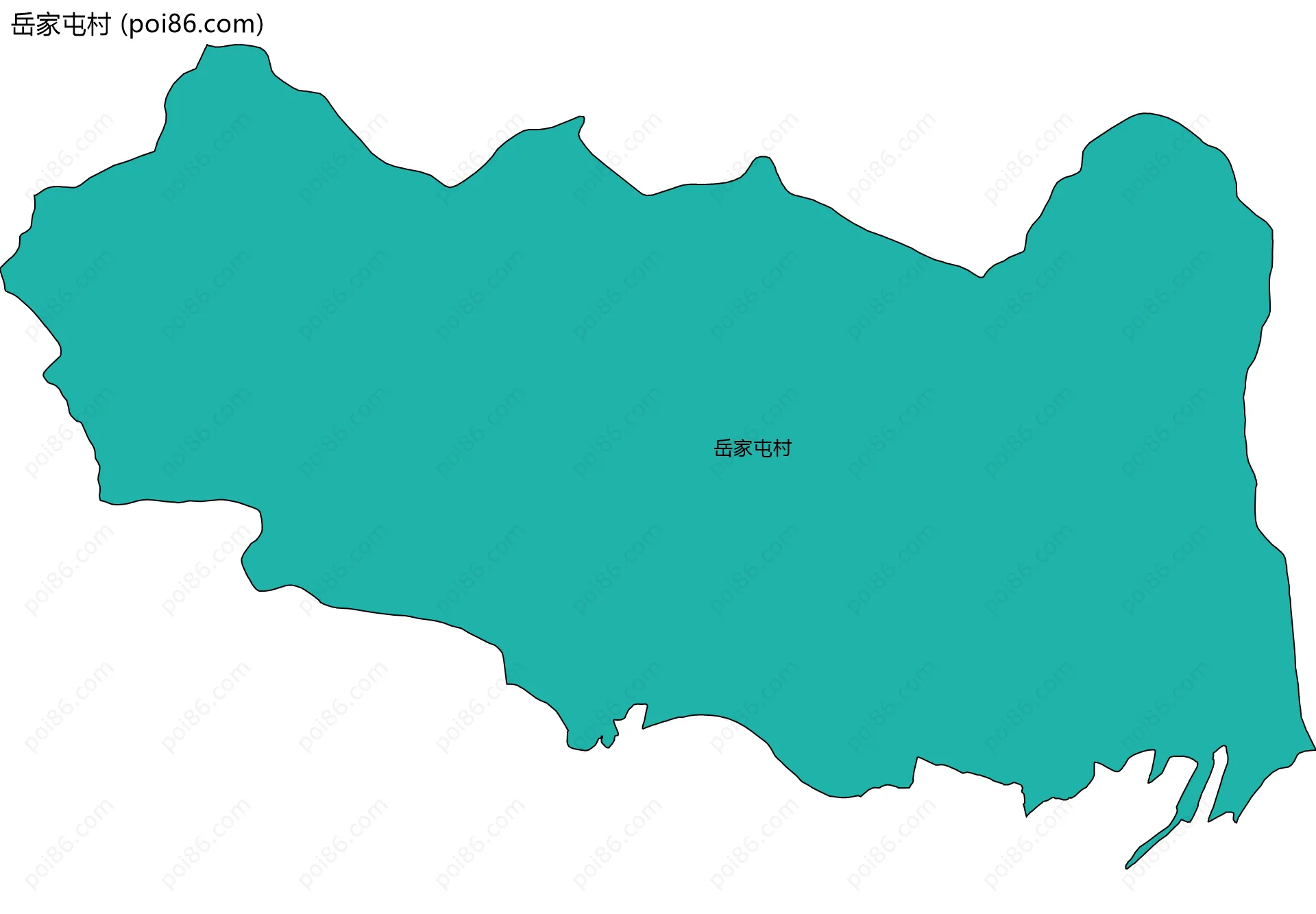 岳家屯村边界地图