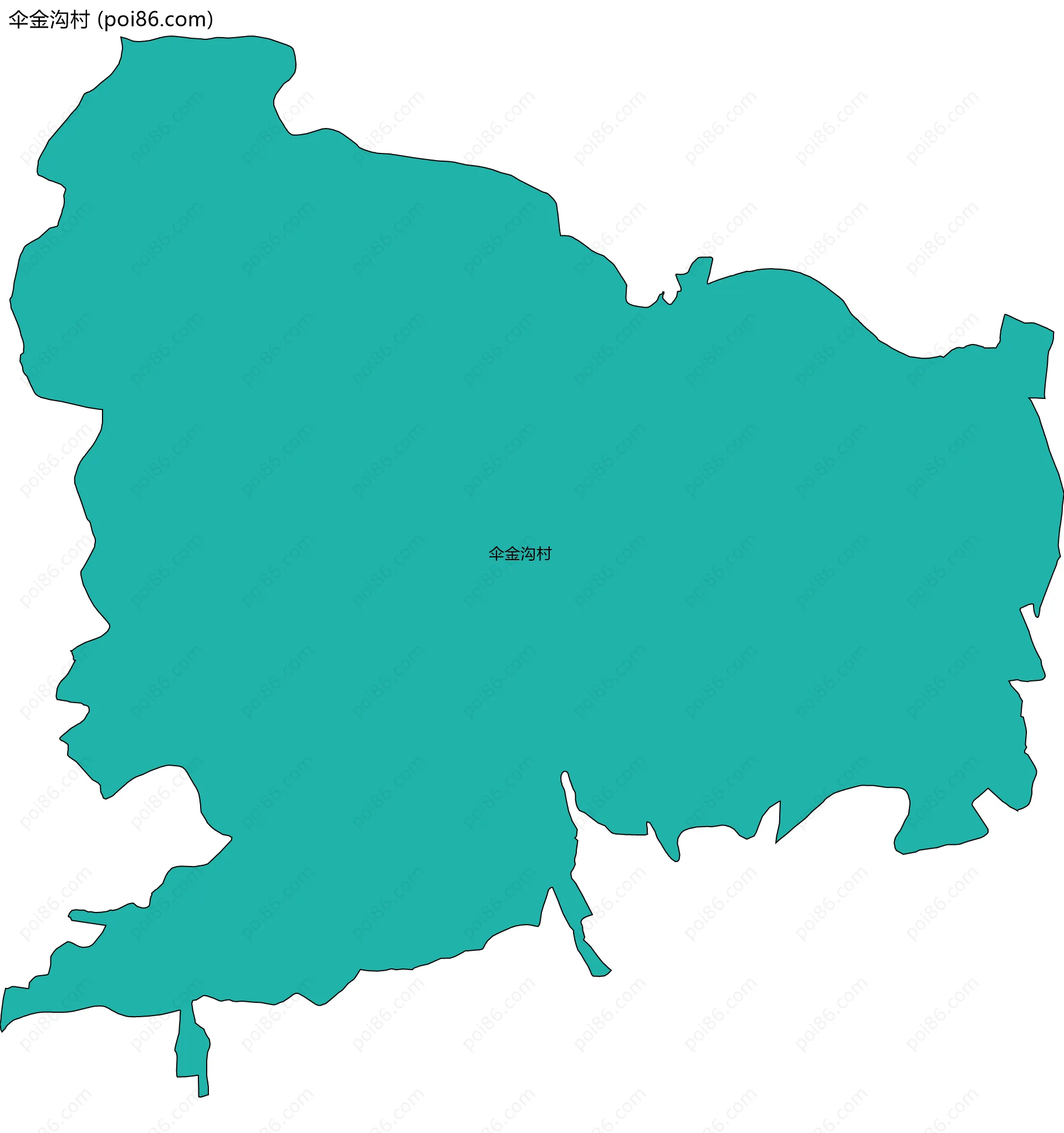 伞金沟村边界地图