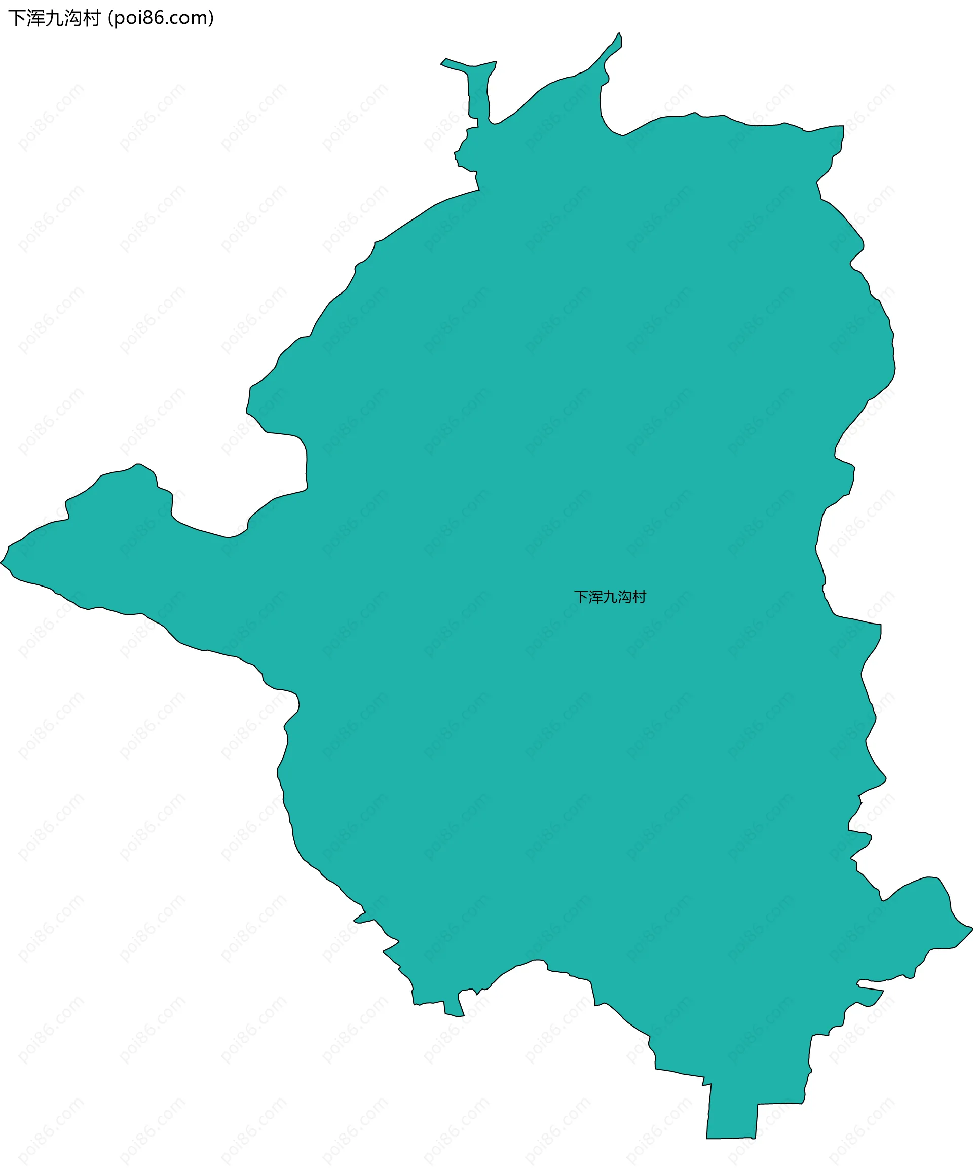 下浑九沟村边界地图