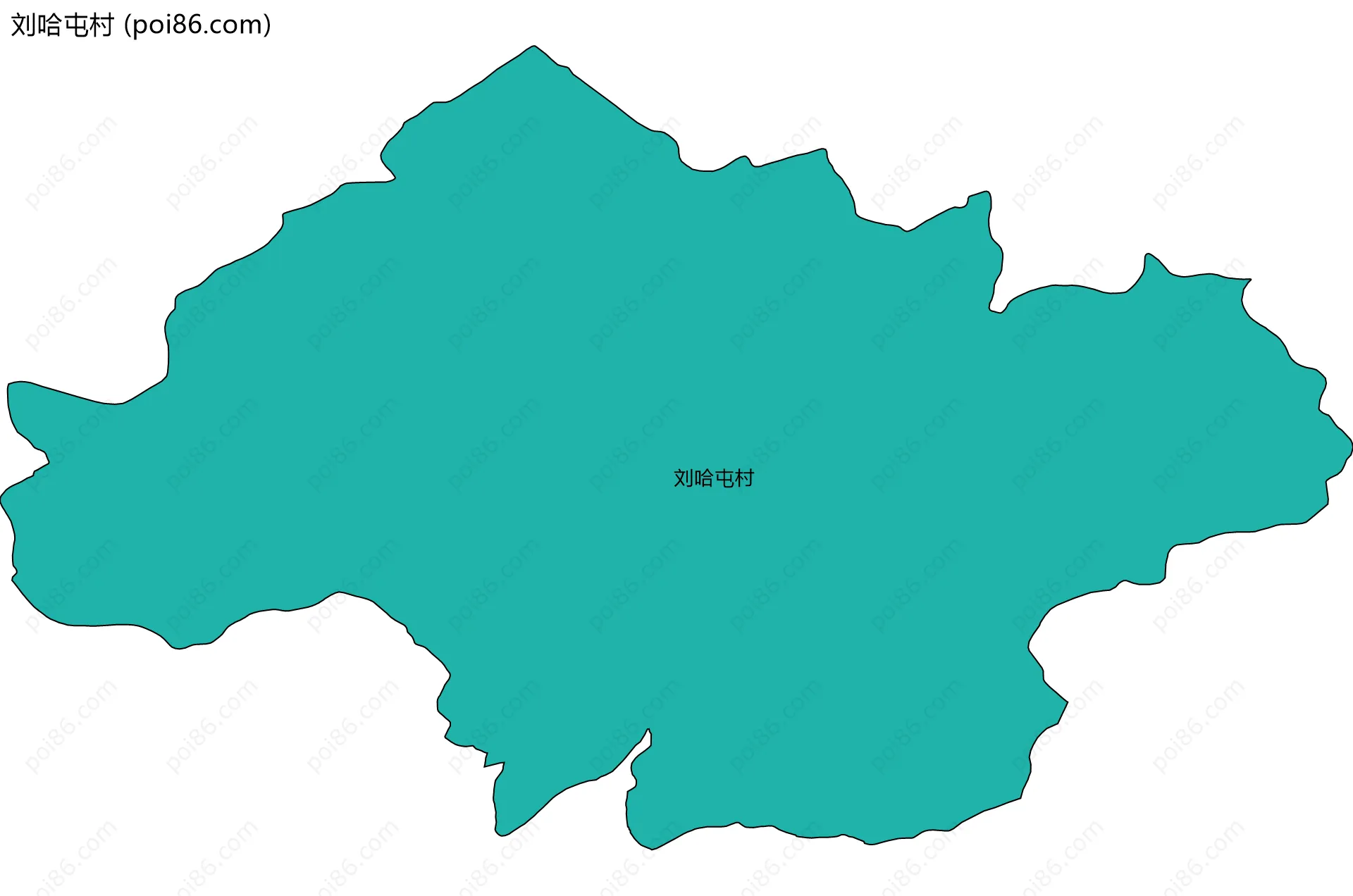 刘哈屯村边界地图