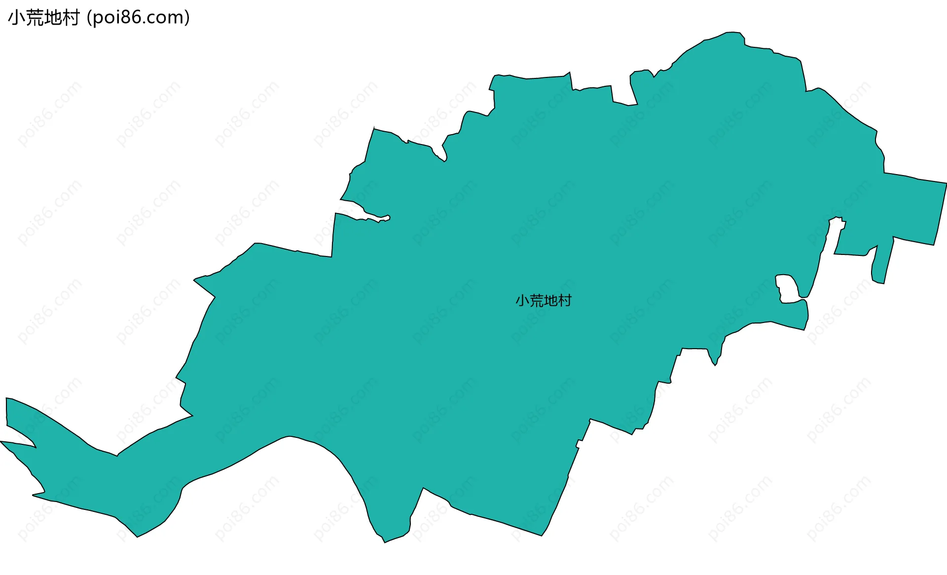小荒地村边界地图