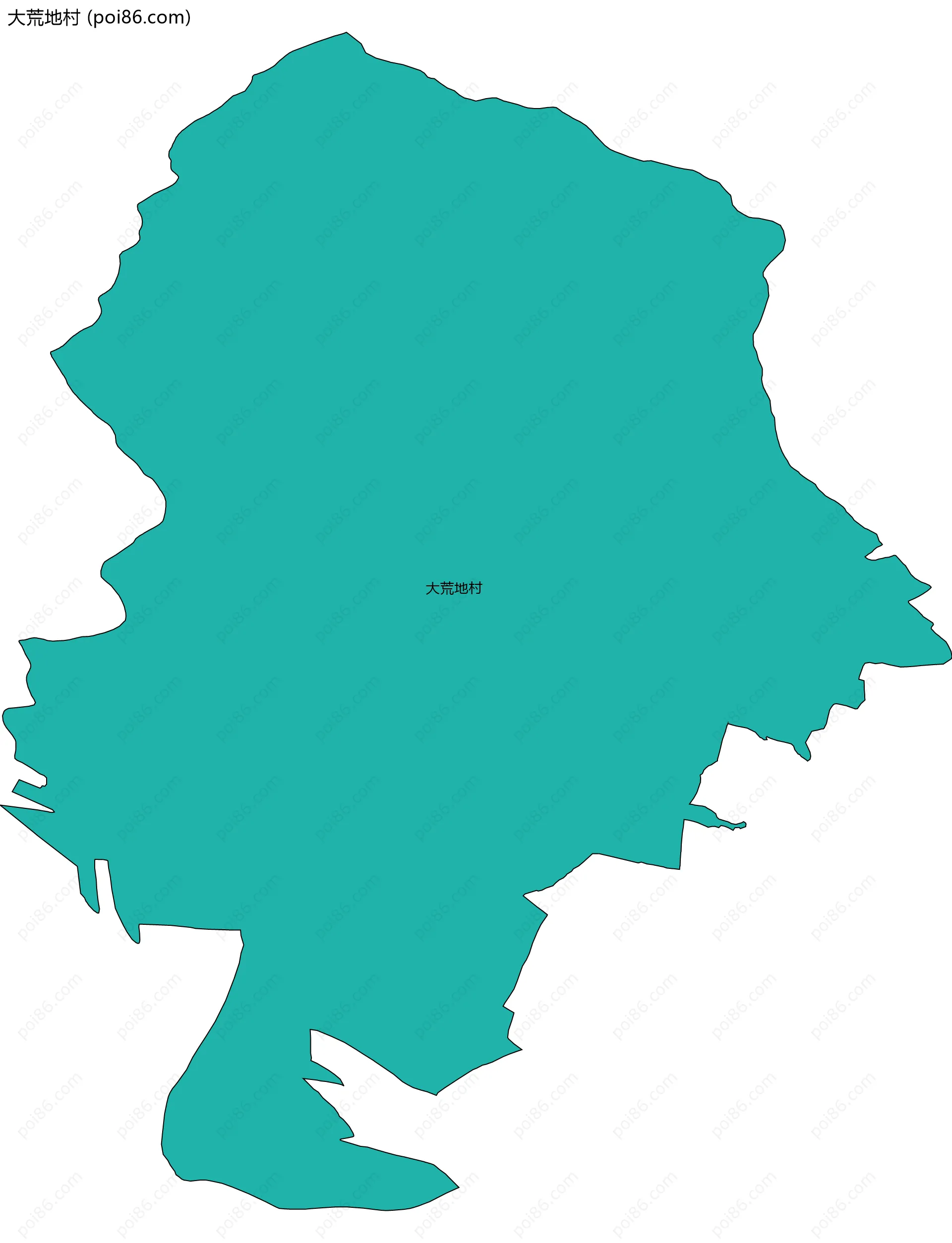 大荒地村边界地图