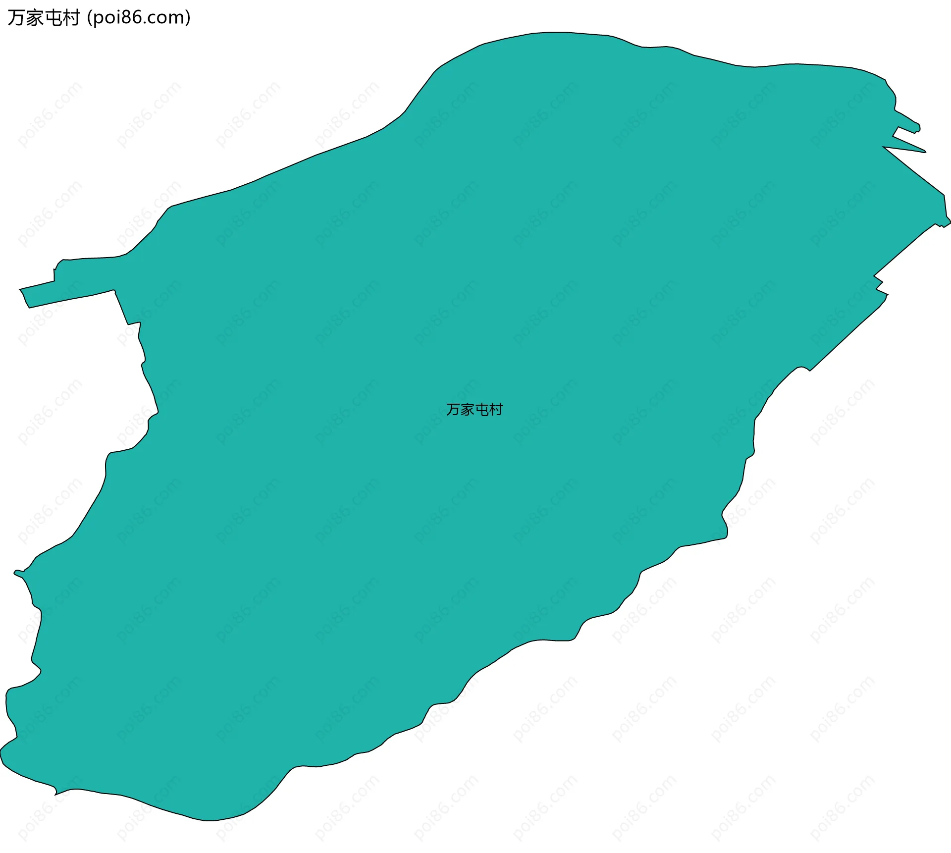 万家屯村边界地图