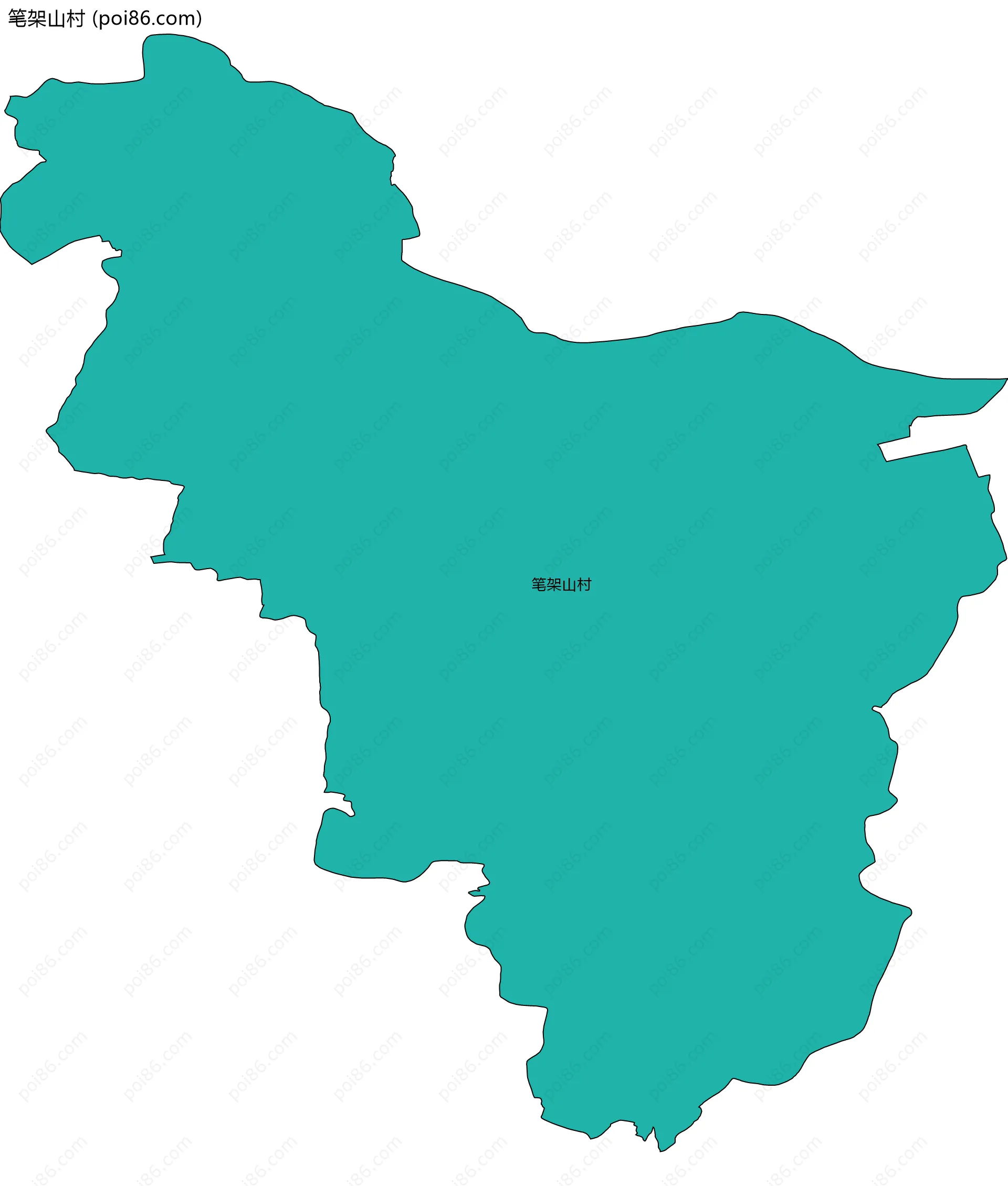 笔架山村边界地图