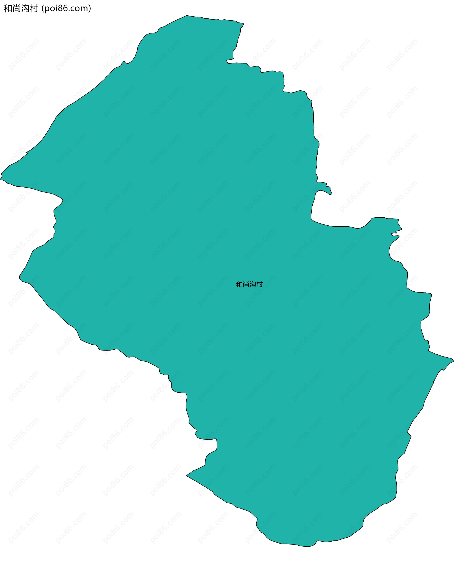 和尚沟村边界地图