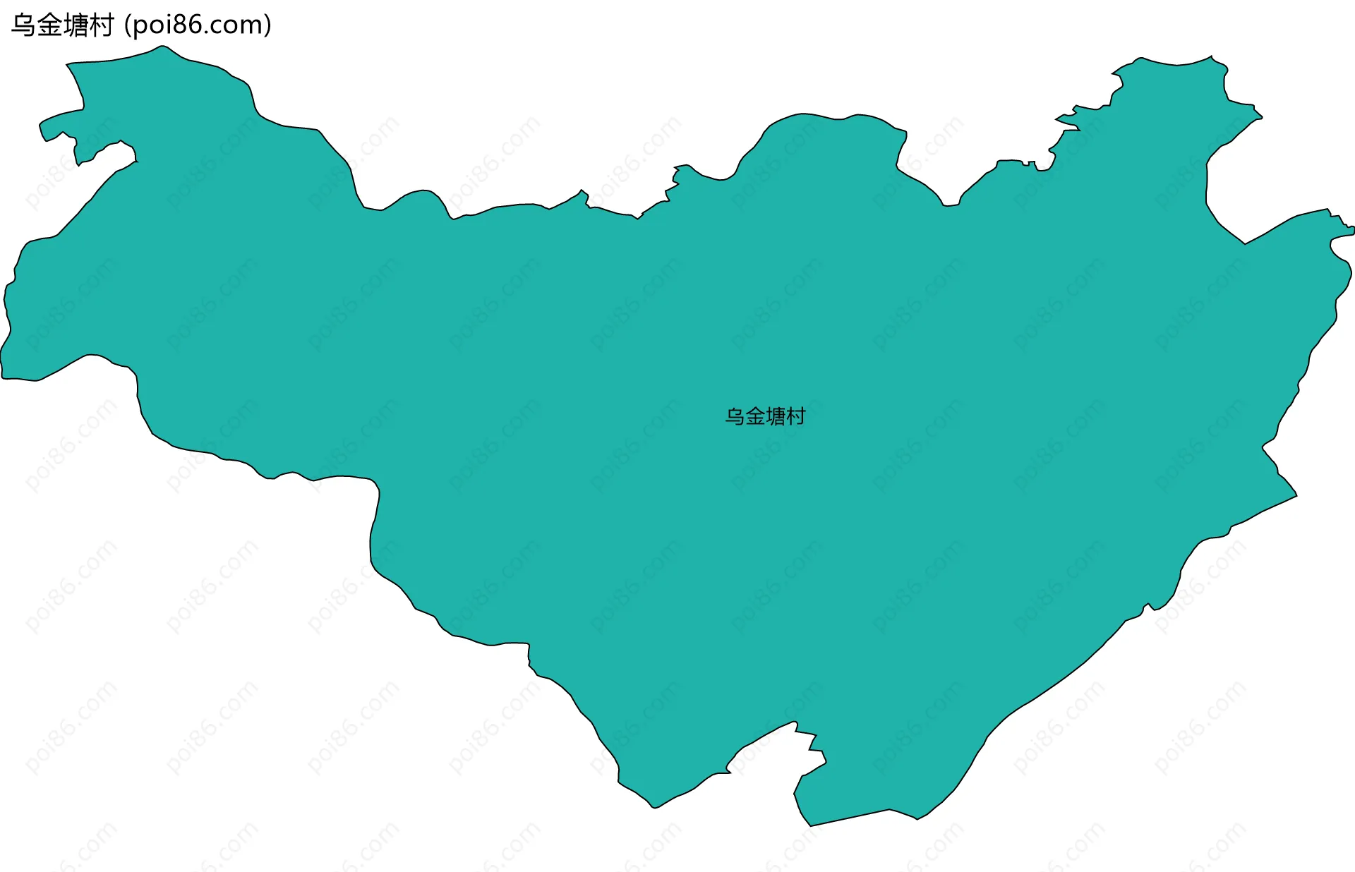 乌金塘村边界地图