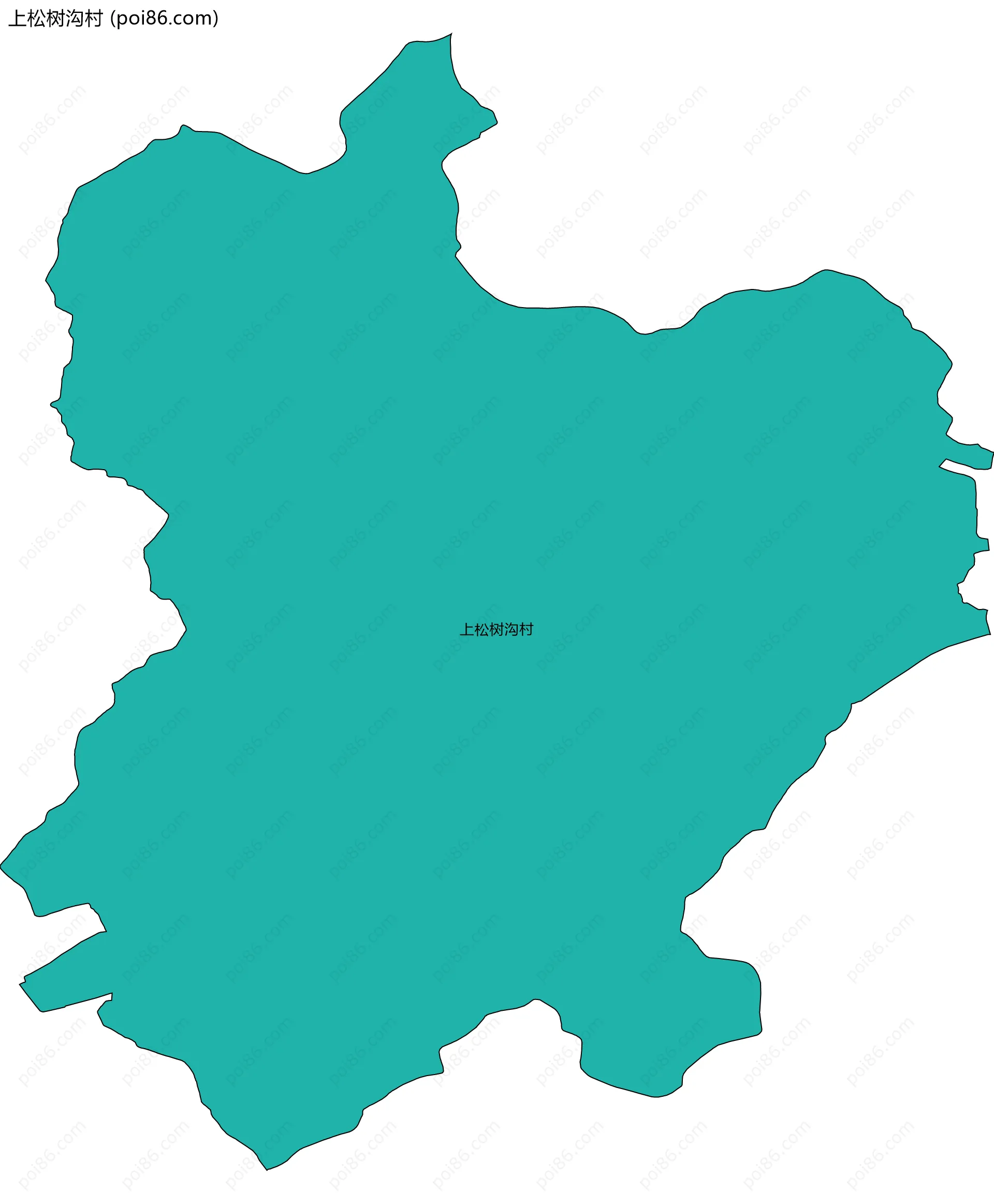 上松树沟村边界地图