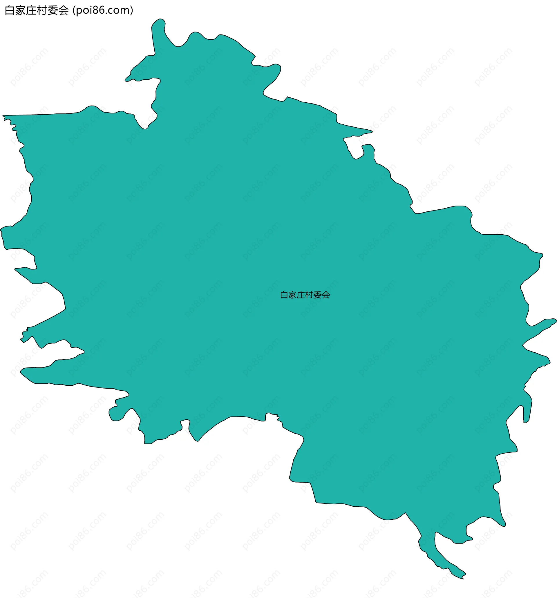 白家庄村委会边界地图