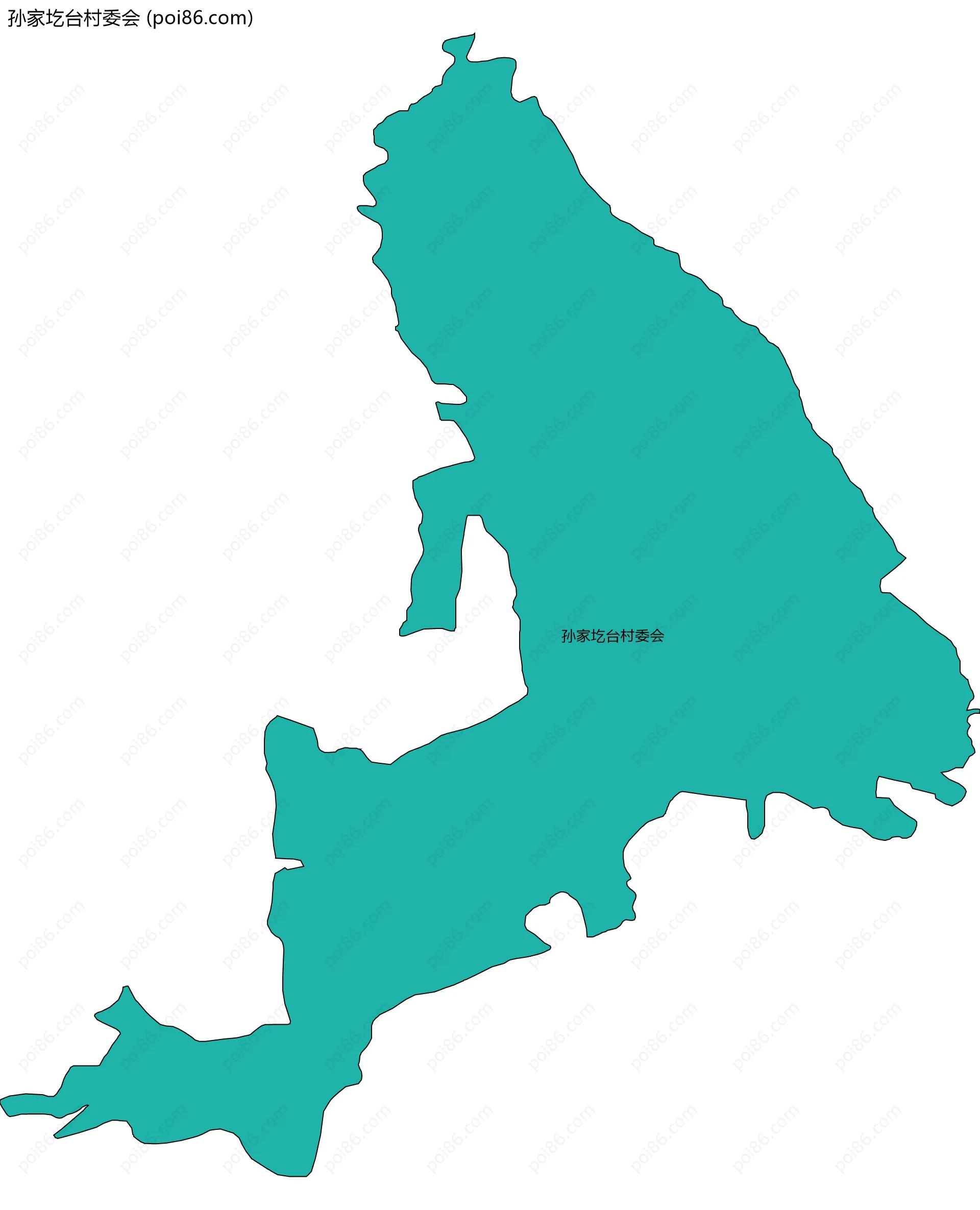 孙家圪台村委会边界地图