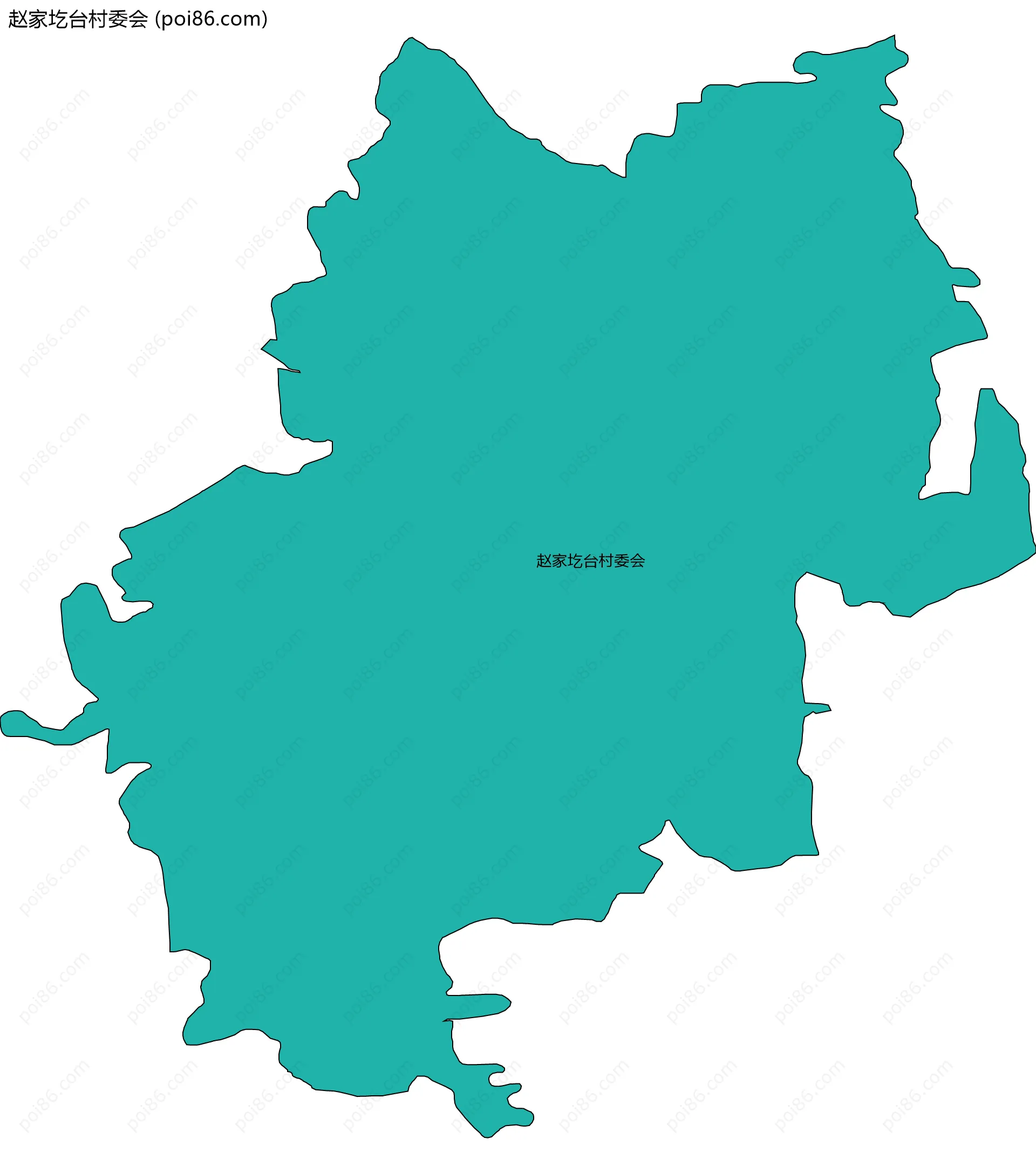 赵家圪台村委会边界地图