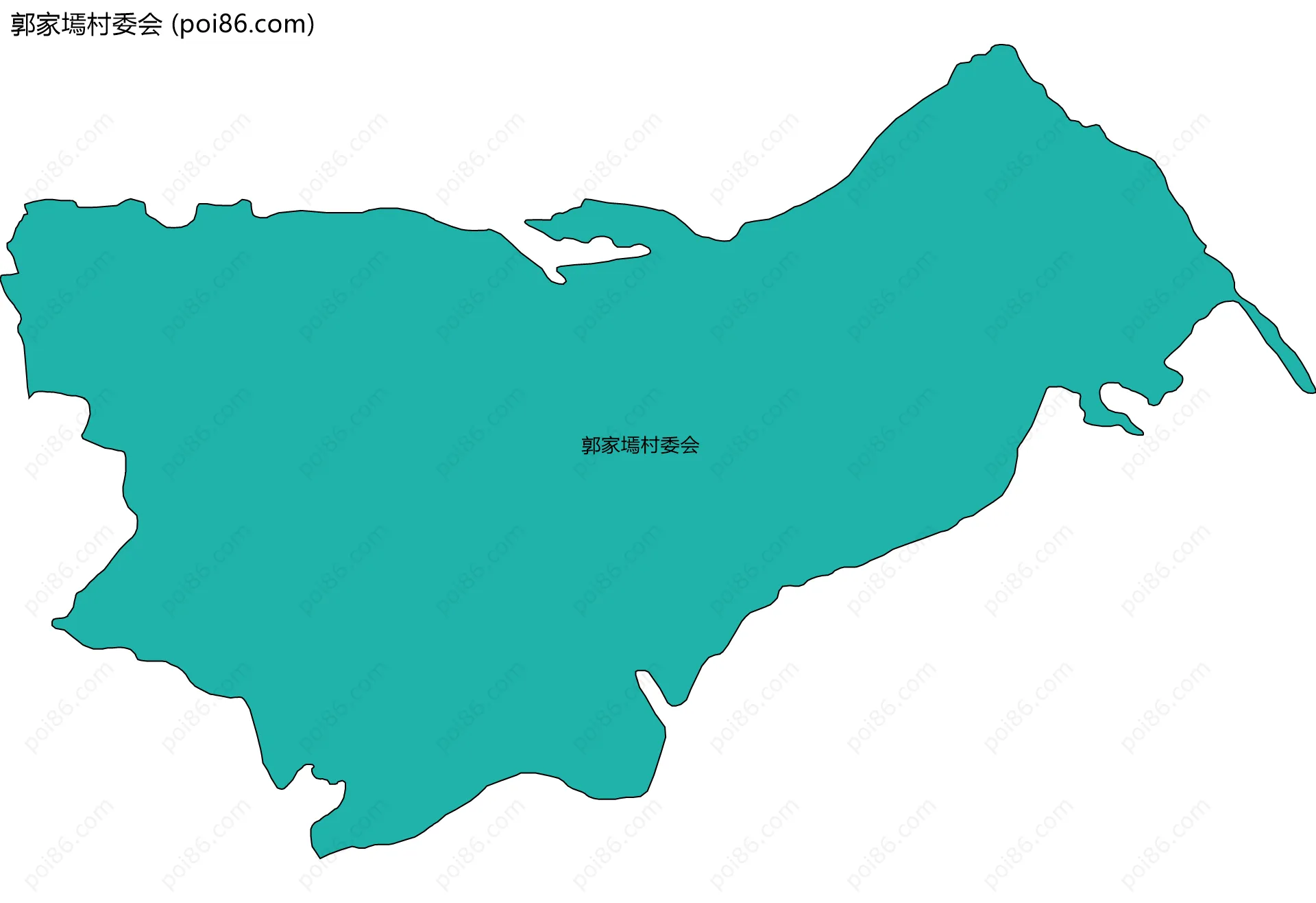 郭家墕村委会边界地图