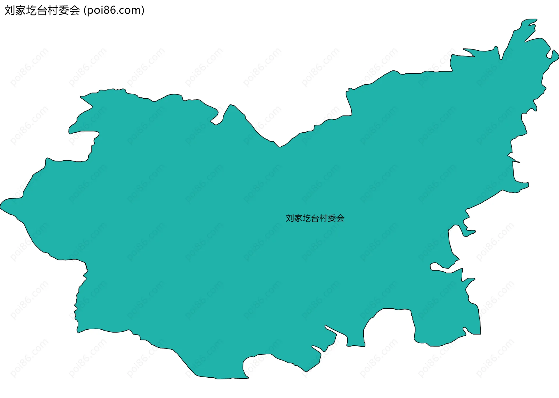 刘家圪台村委会边界地图