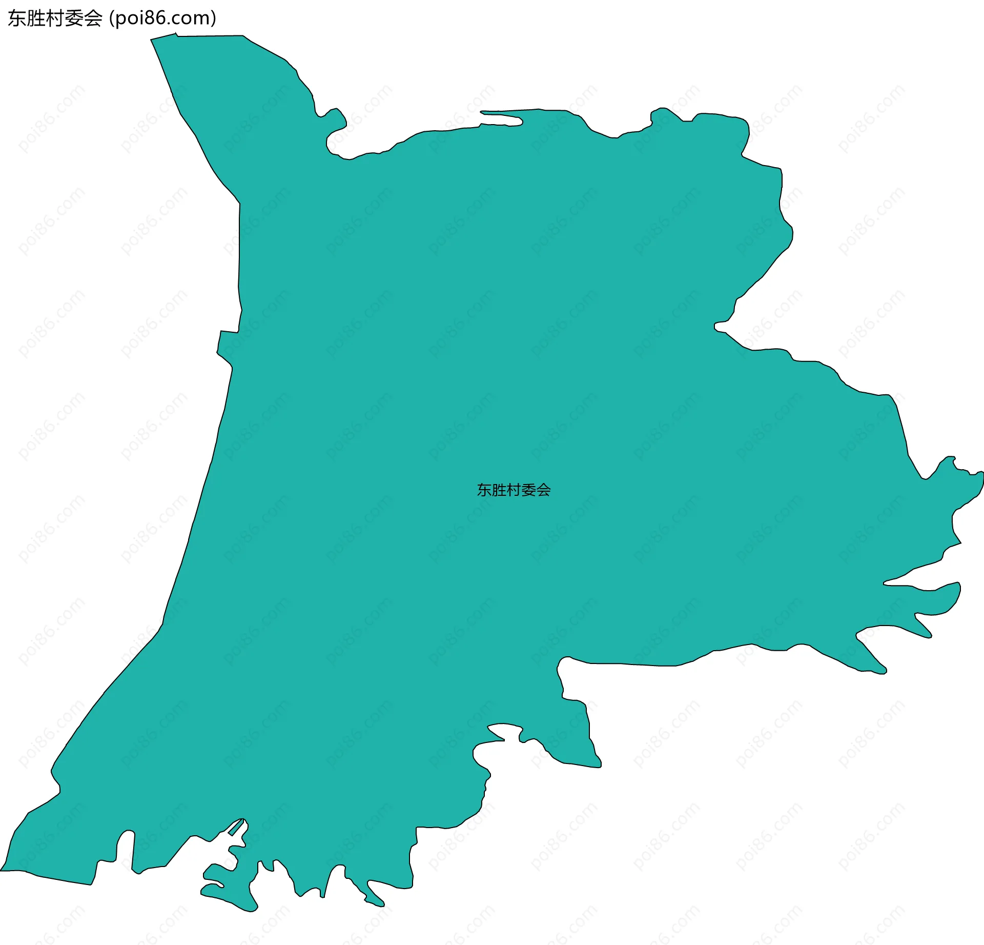 东胜村委会边界地图